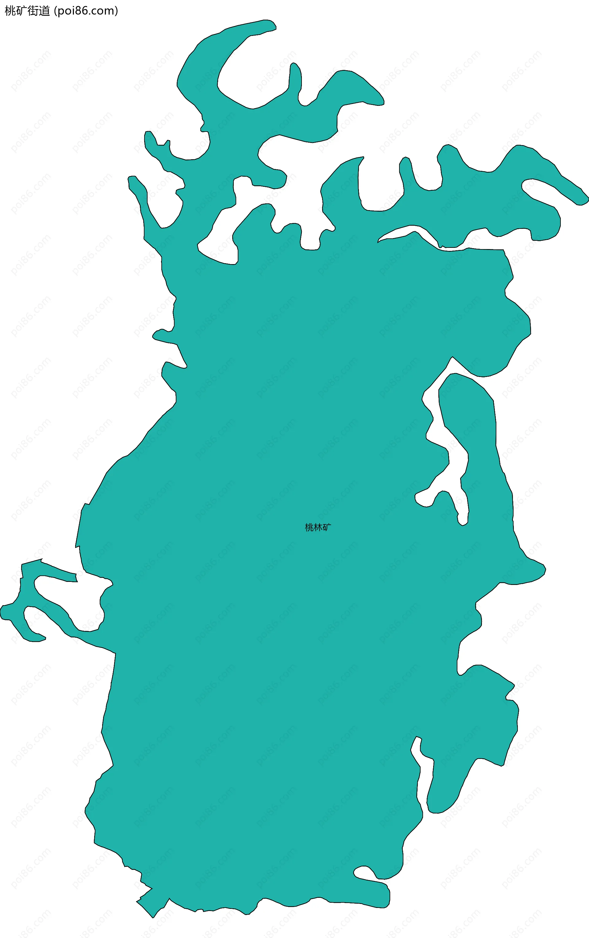 桃矿街道边界地图(五级行政区划)