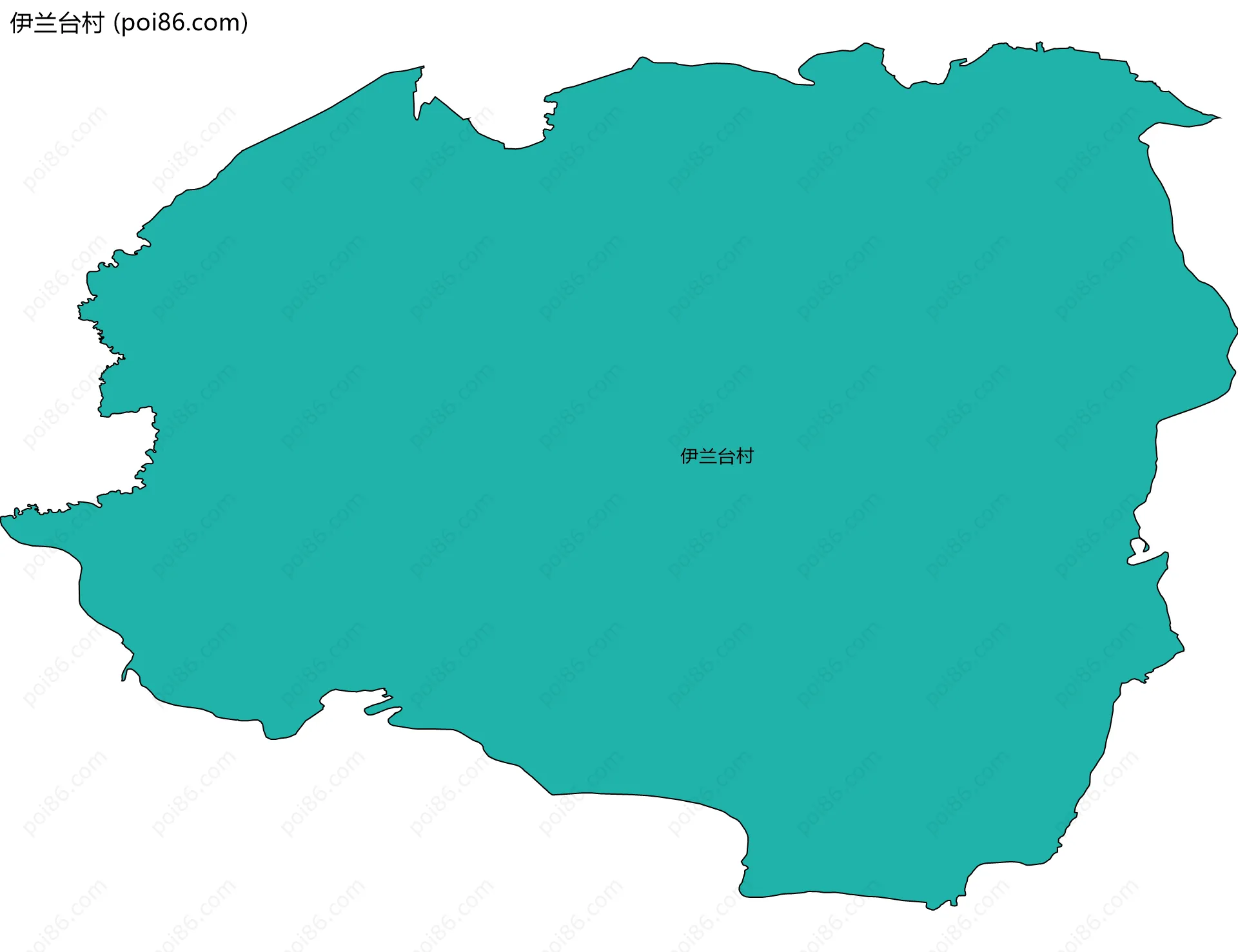 伊兰台村边界地图