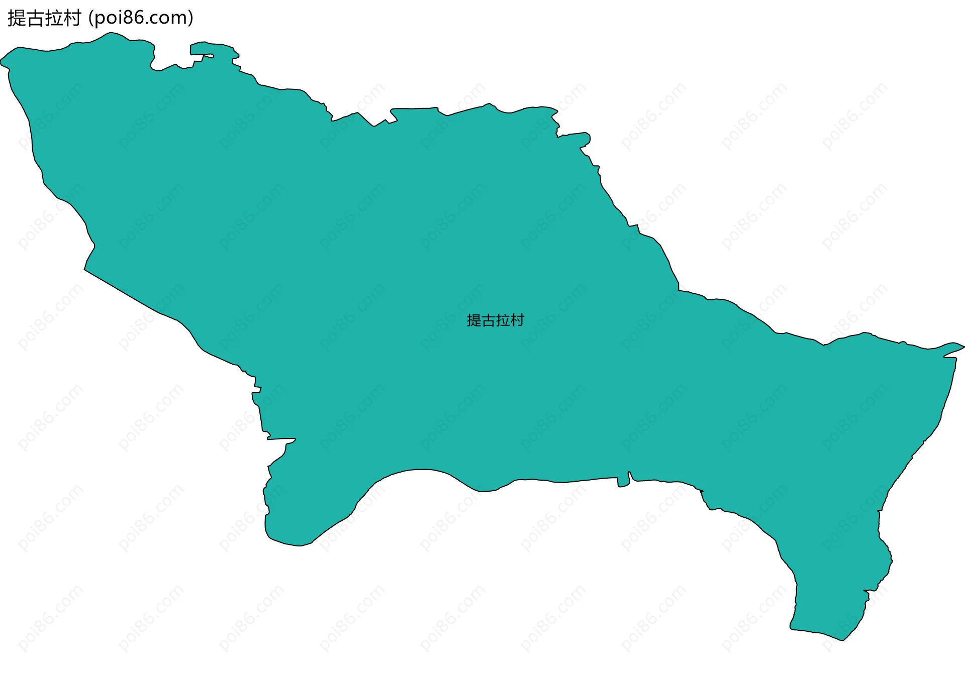 提古拉村边界地图