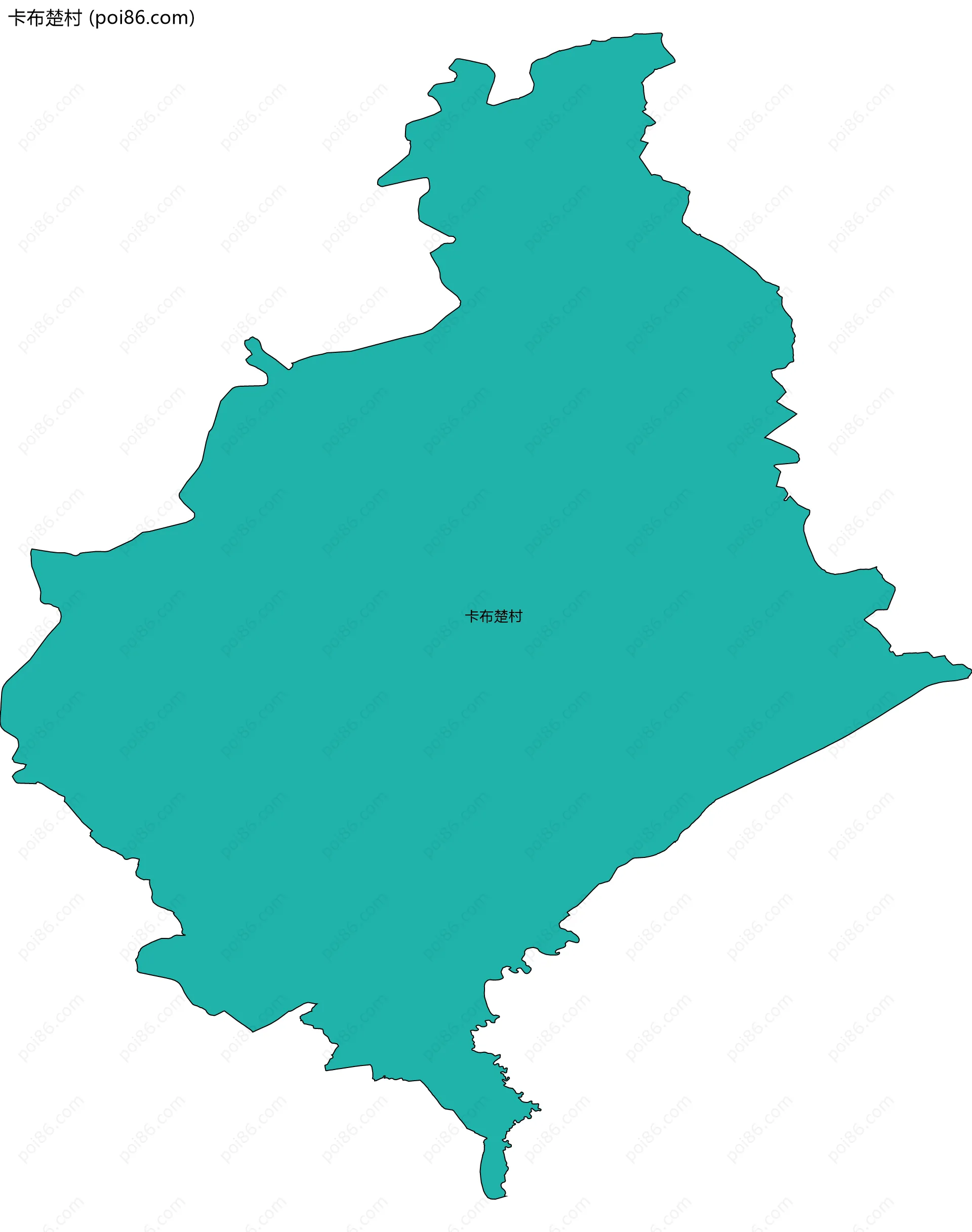 卡布楚村边界地图