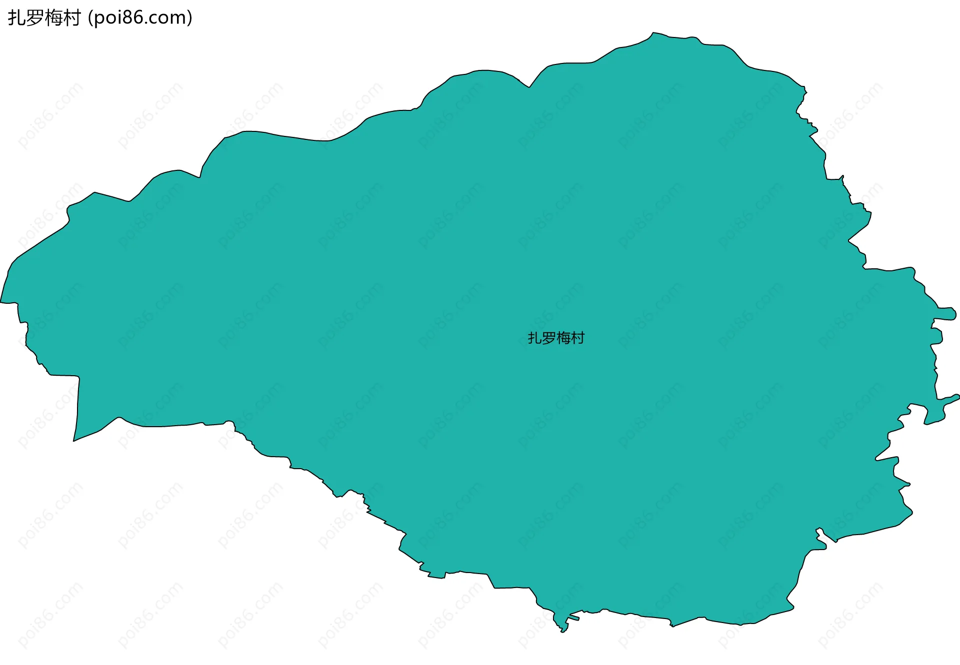 扎罗梅村边界地图