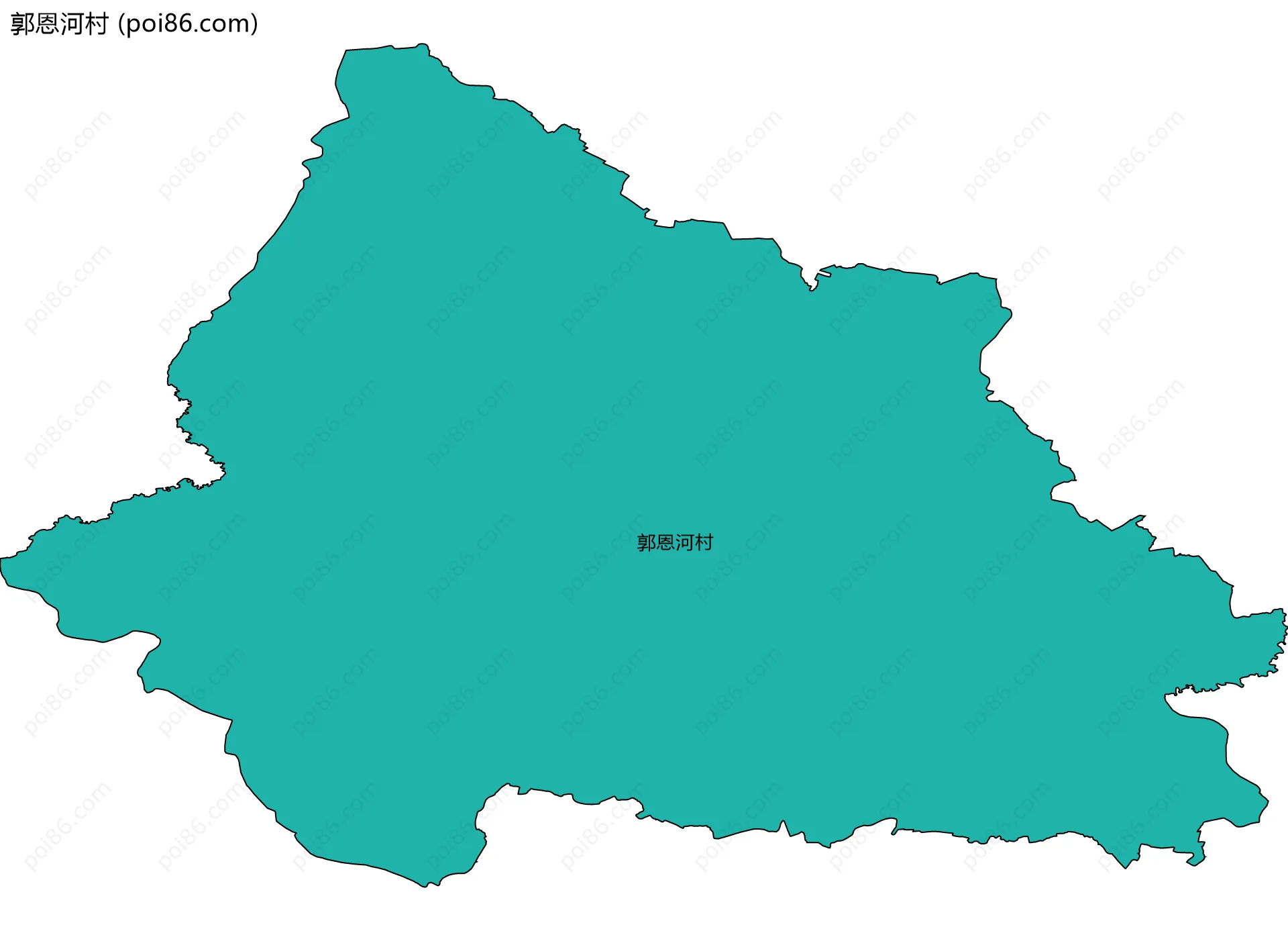 郭恩河村边界地图