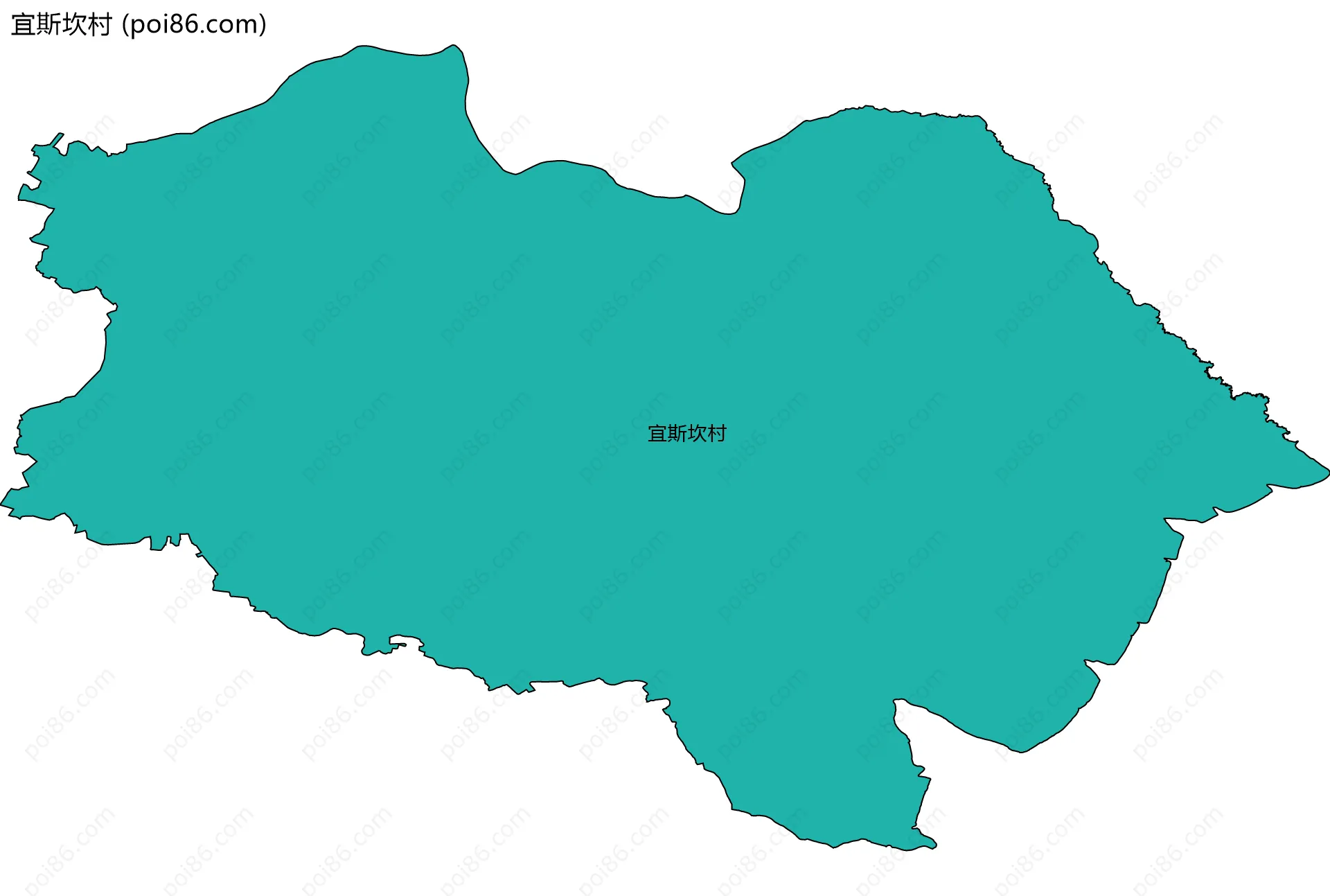 宜斯坎村边界地图