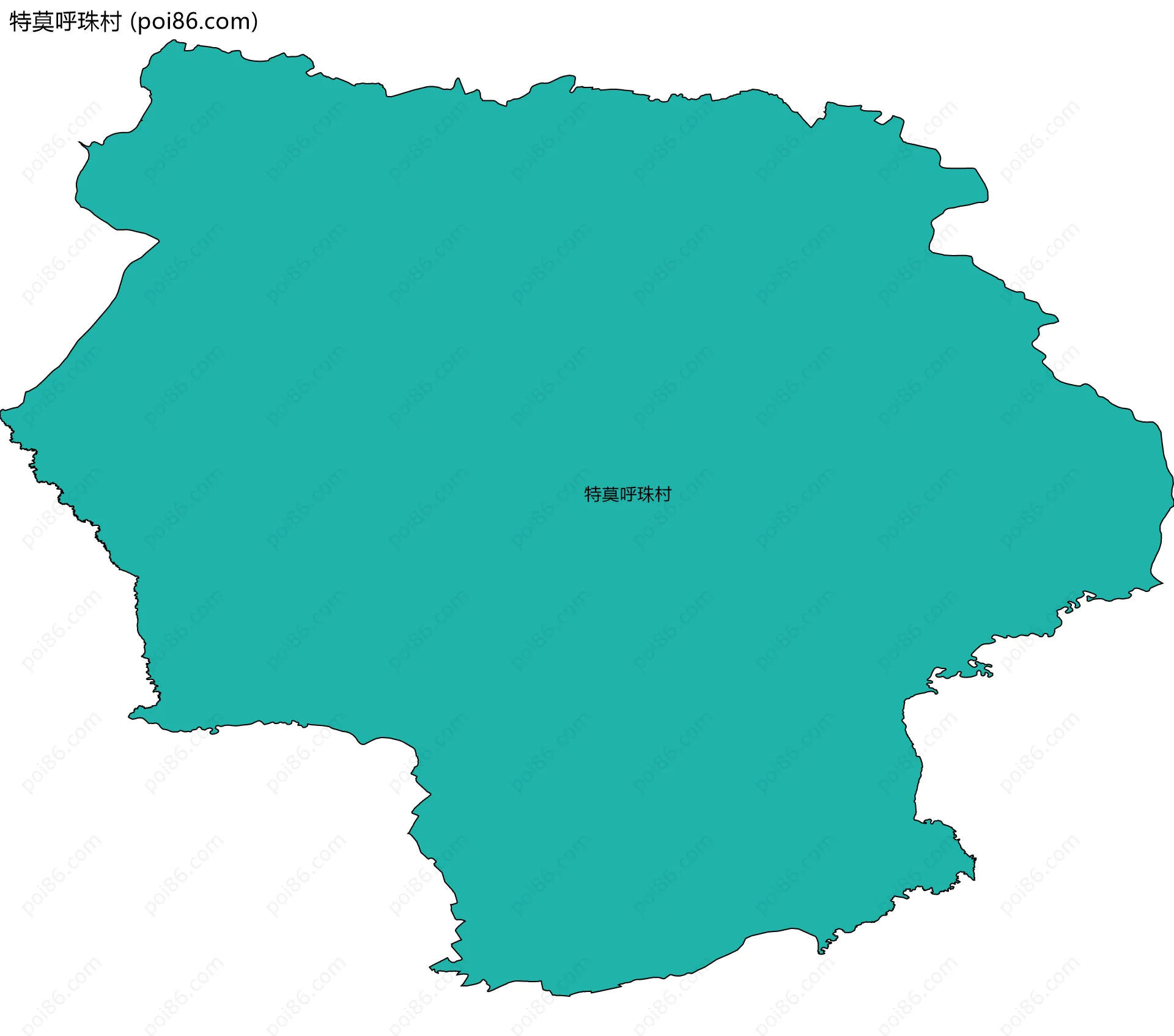 特莫呼珠村边界地图