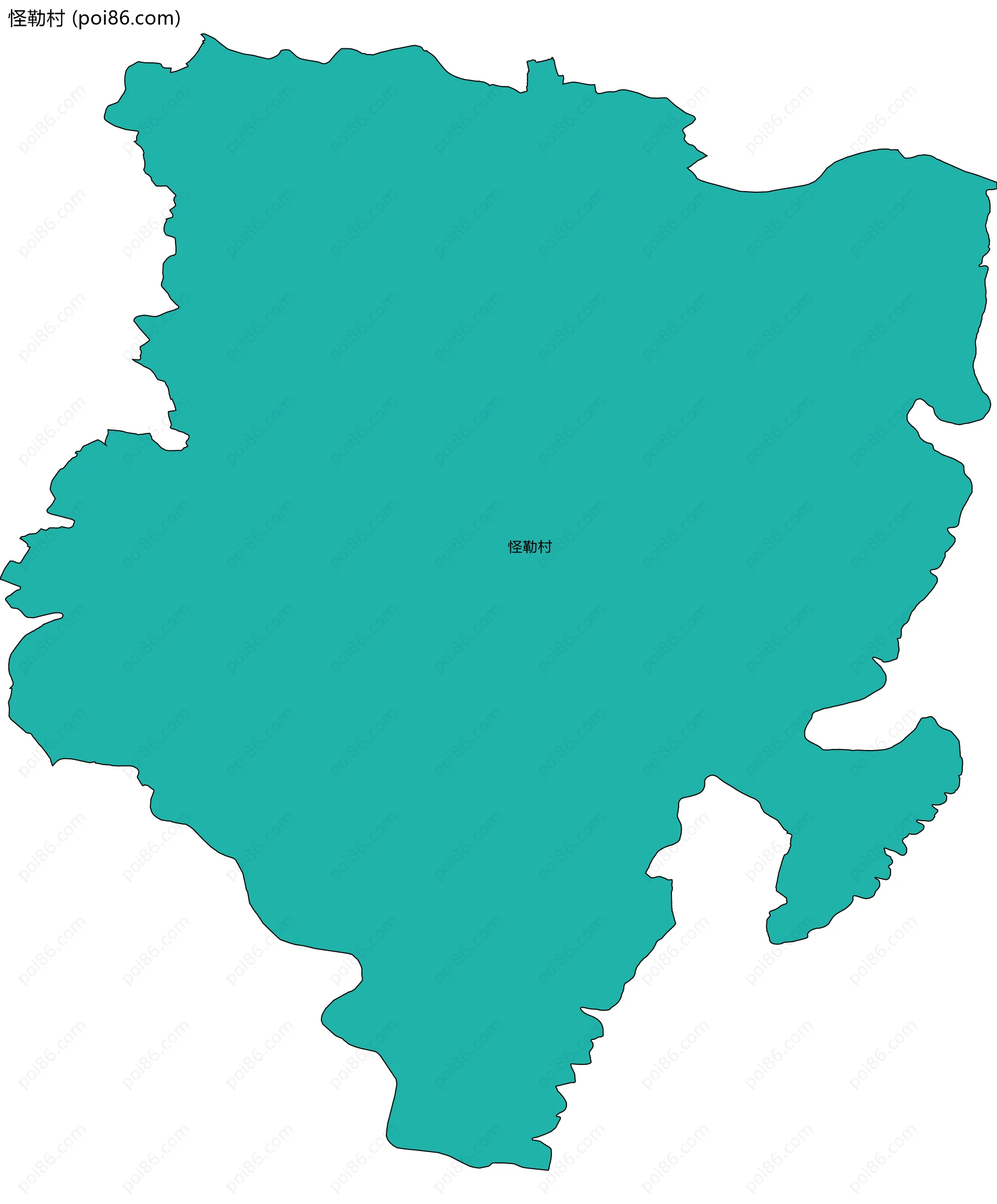 怪勒村边界地图