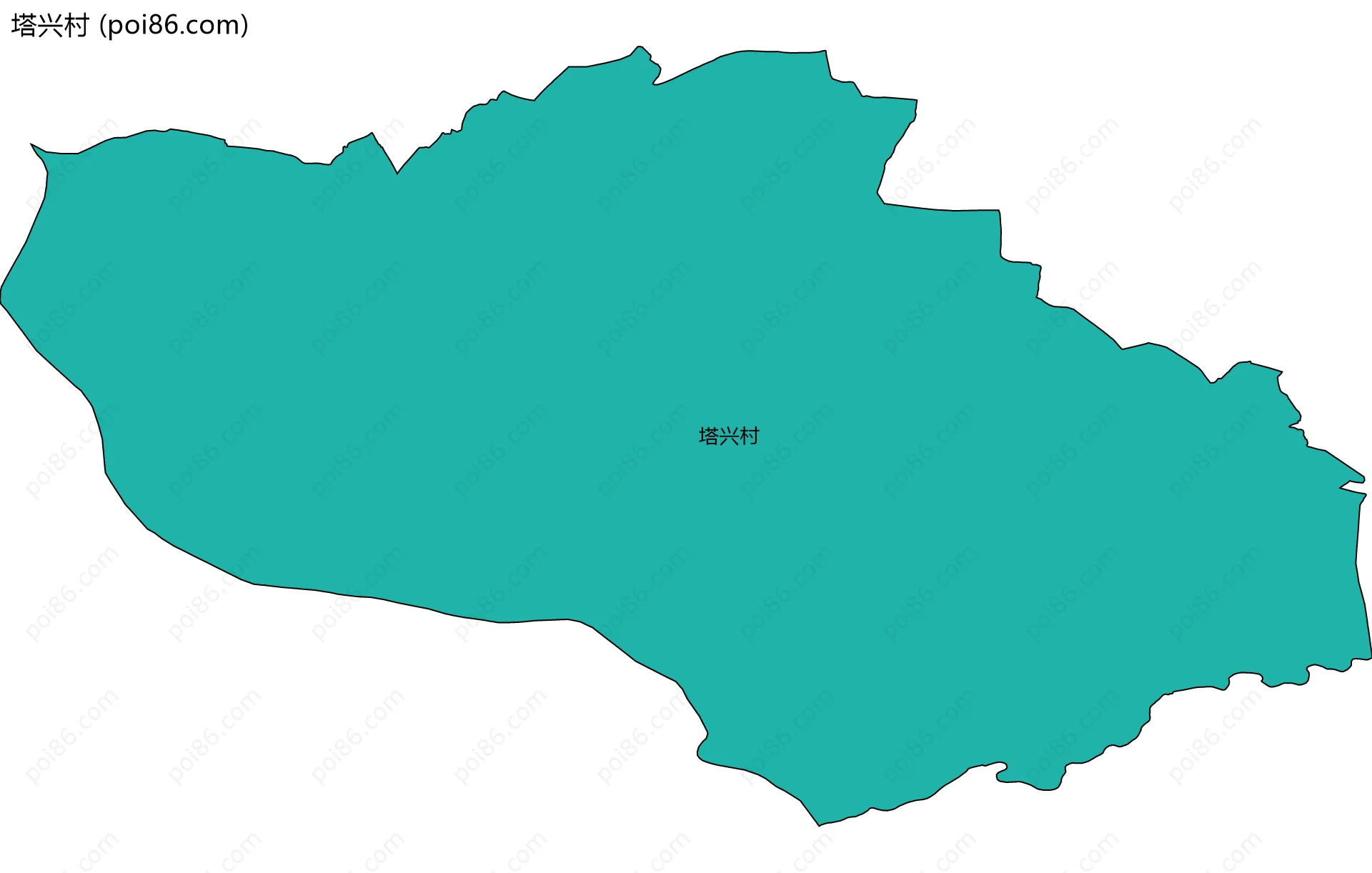 塔兴村边界地图