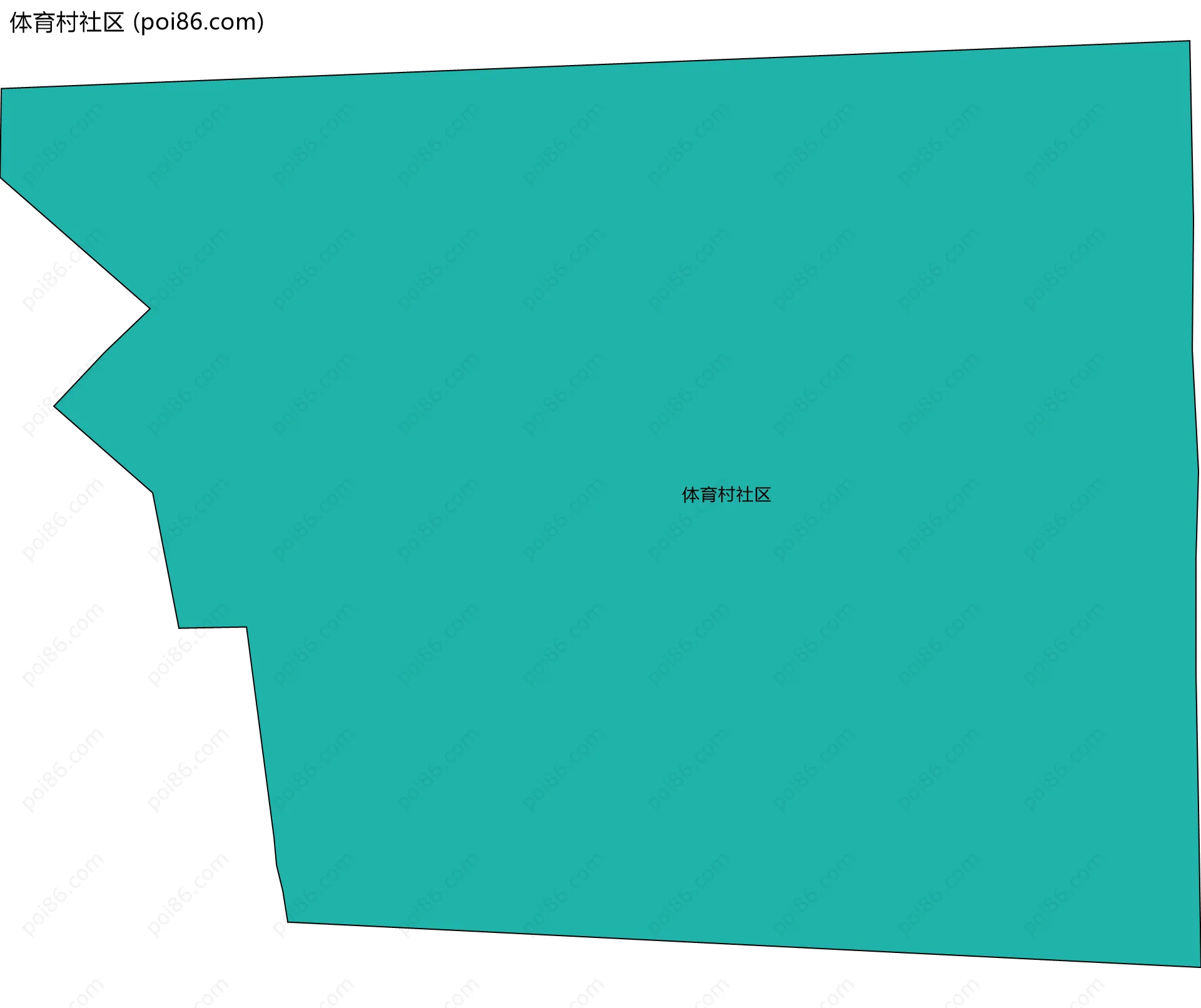体育村社区边界地图