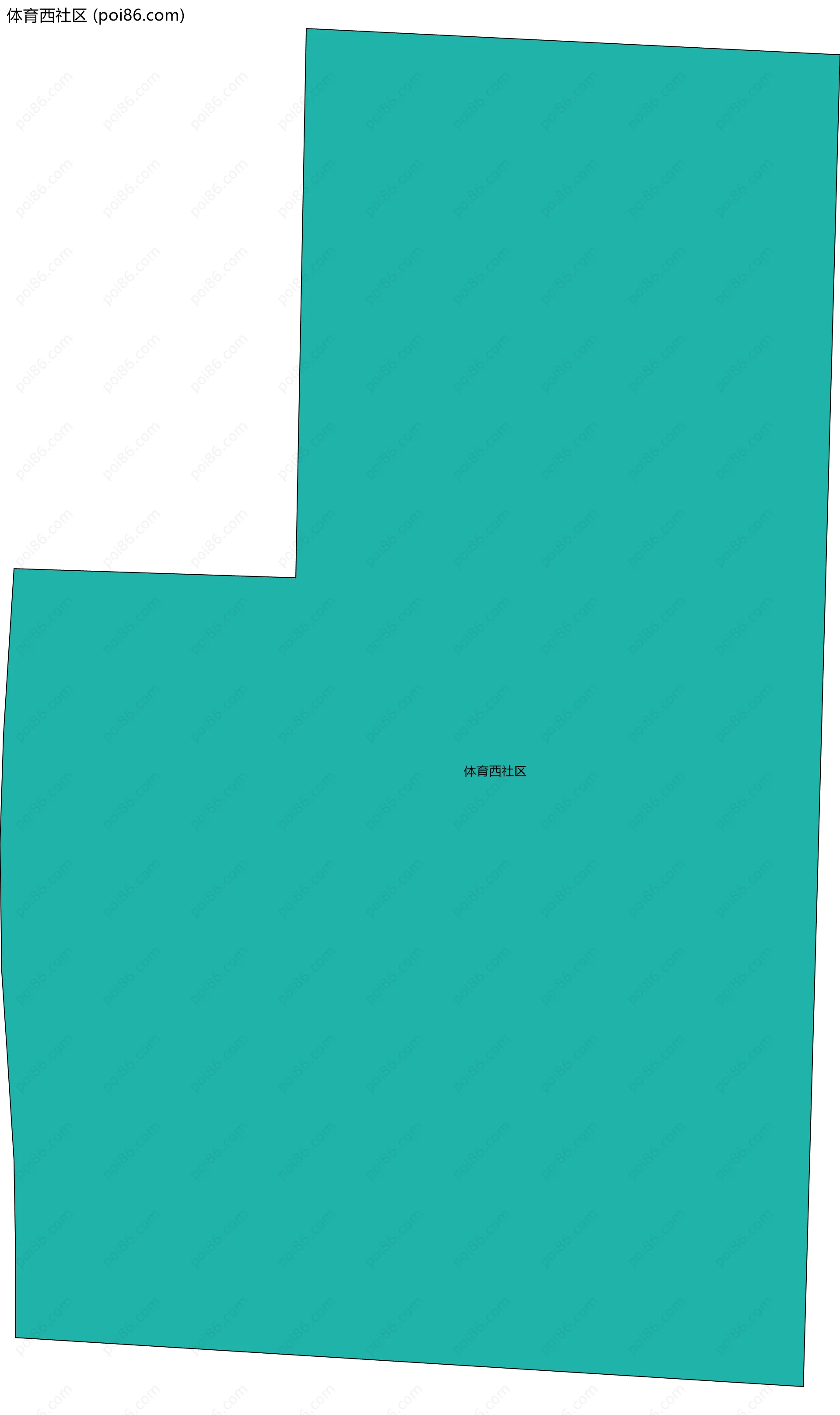 体育西社区边界地图