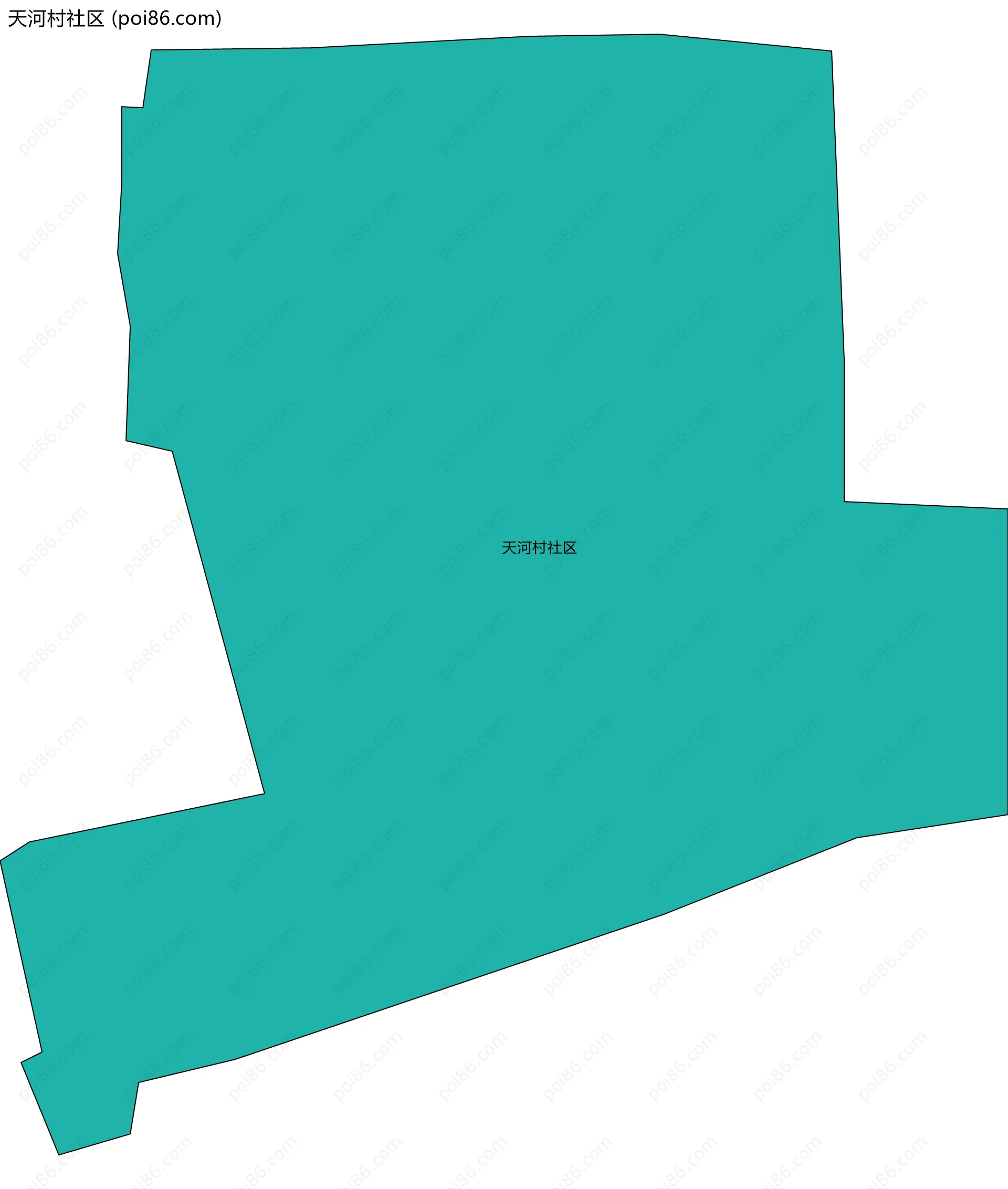 天河村社区边界地图