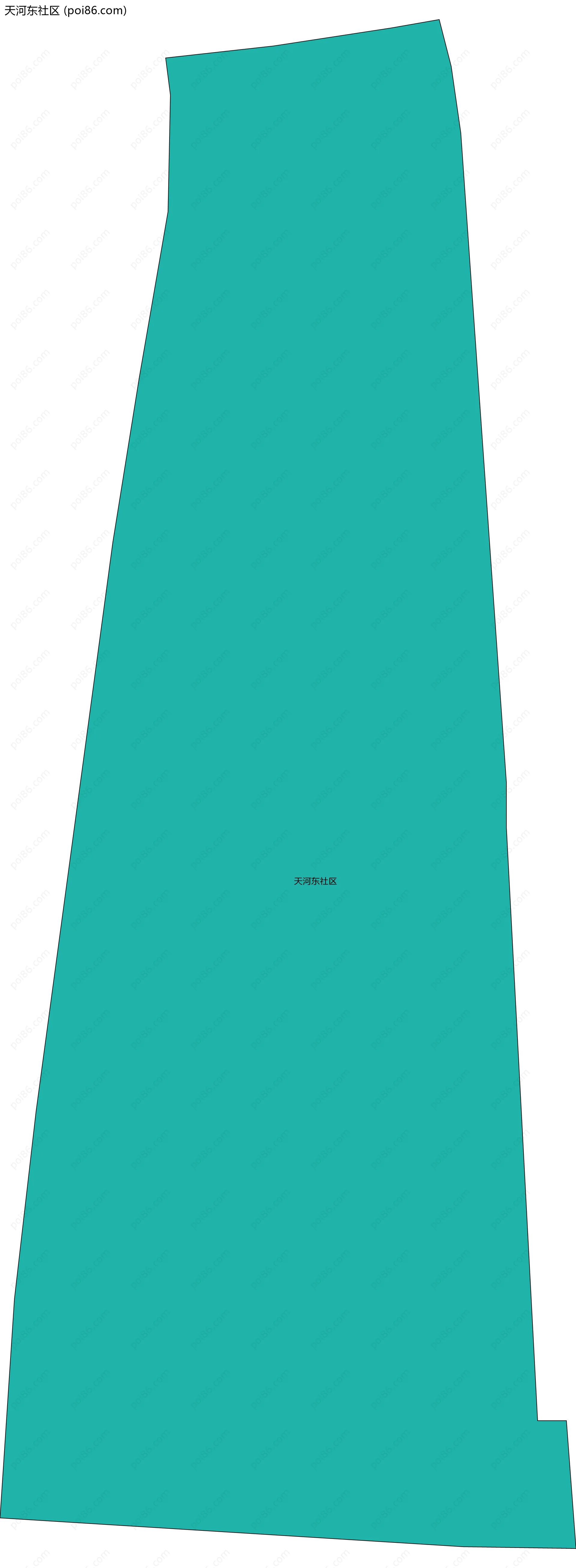 天河东社区边界地图