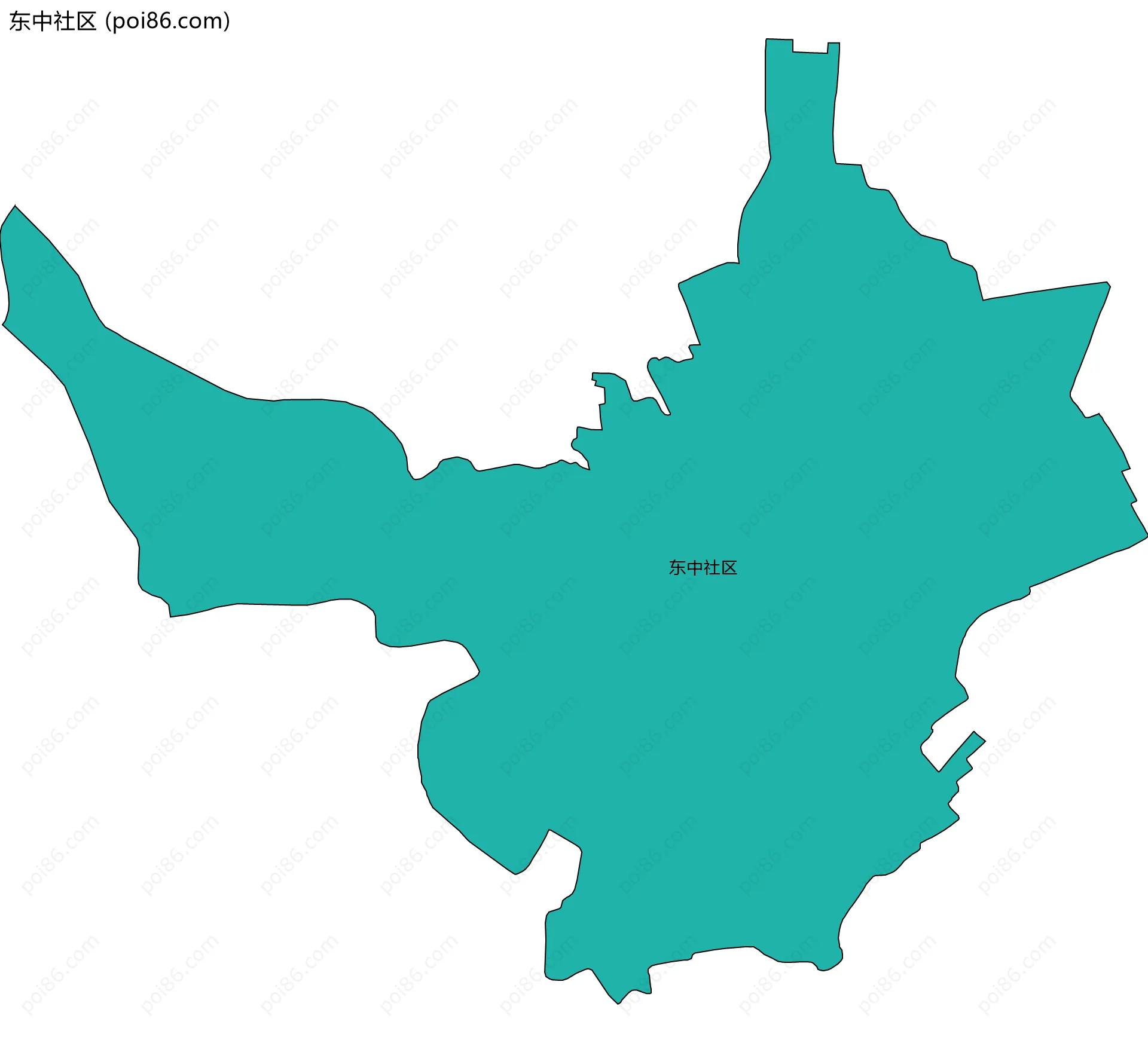 东中社区边界地图