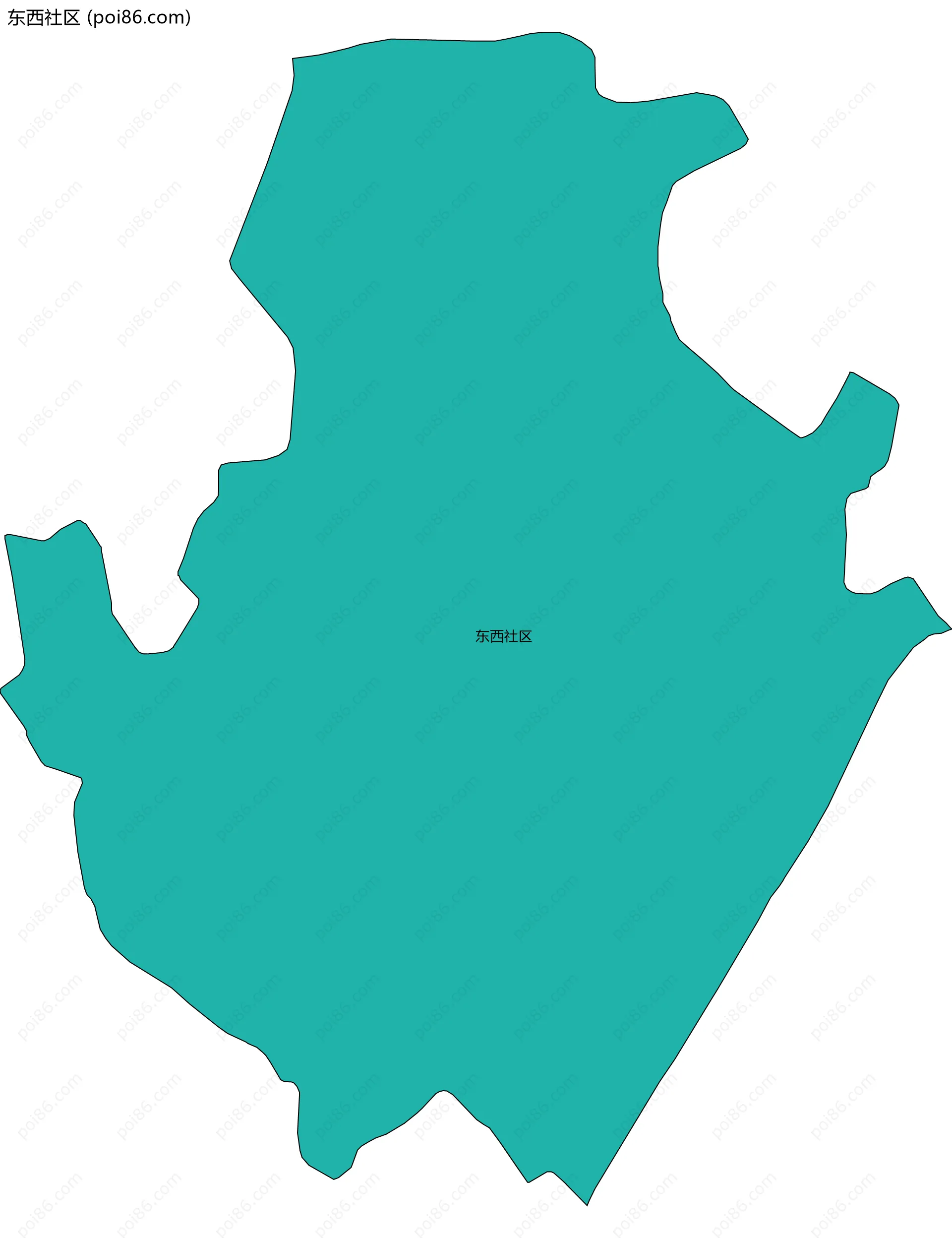东西社区边界地图