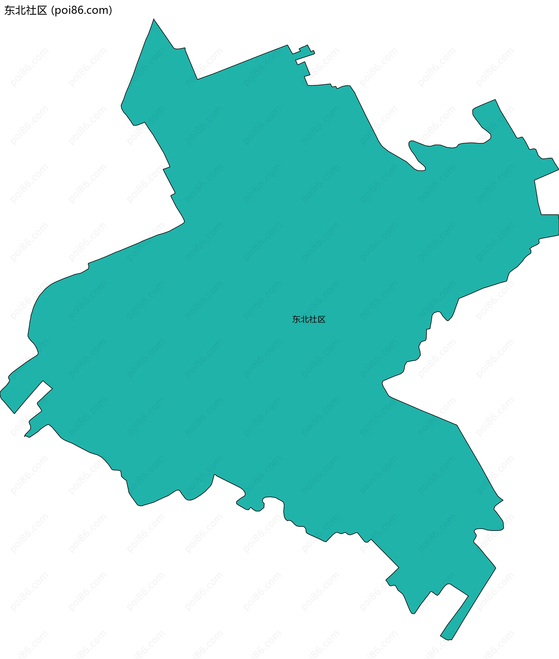 东北社区边界地图