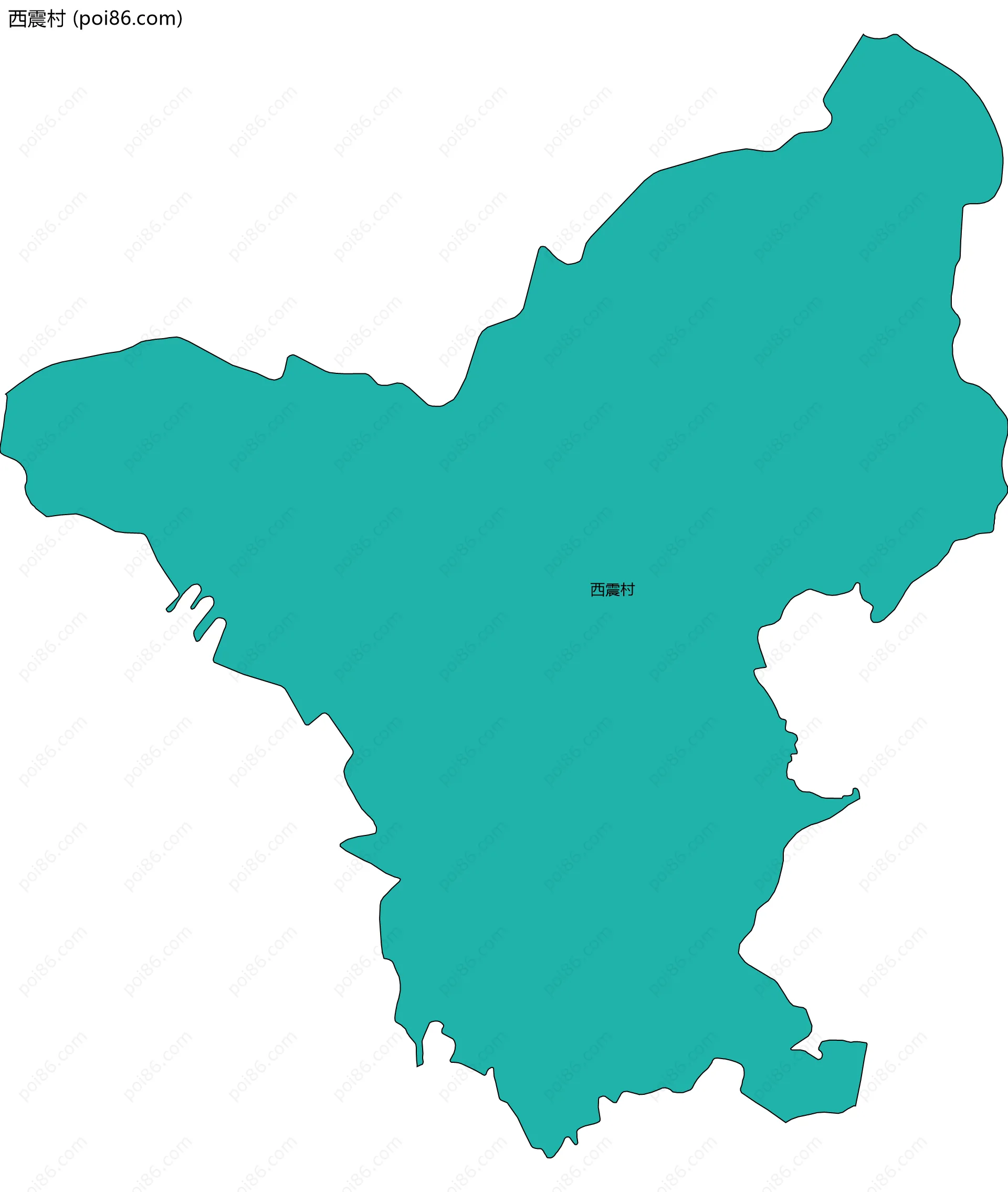 西震村边界地图