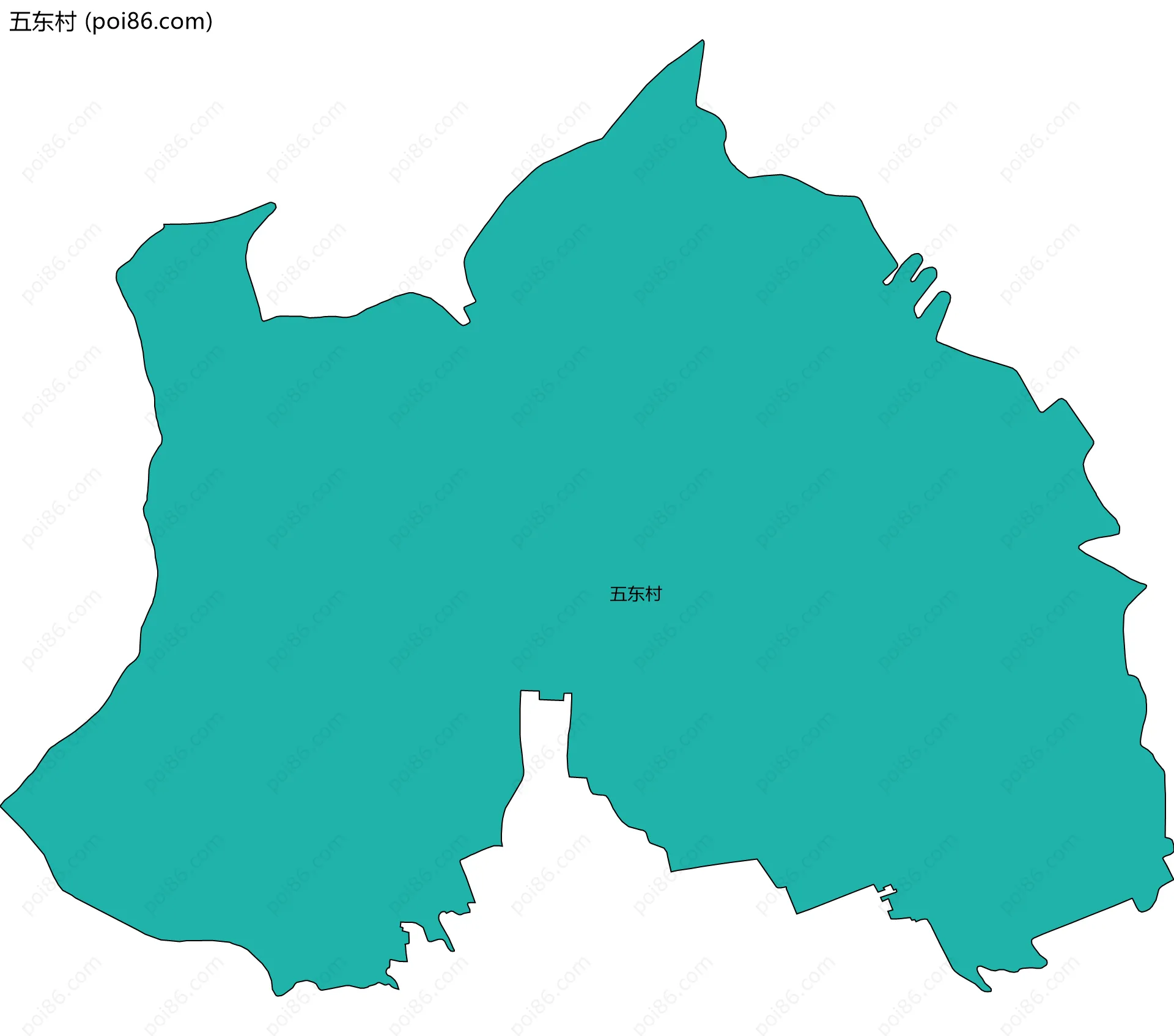 五东村边界地图