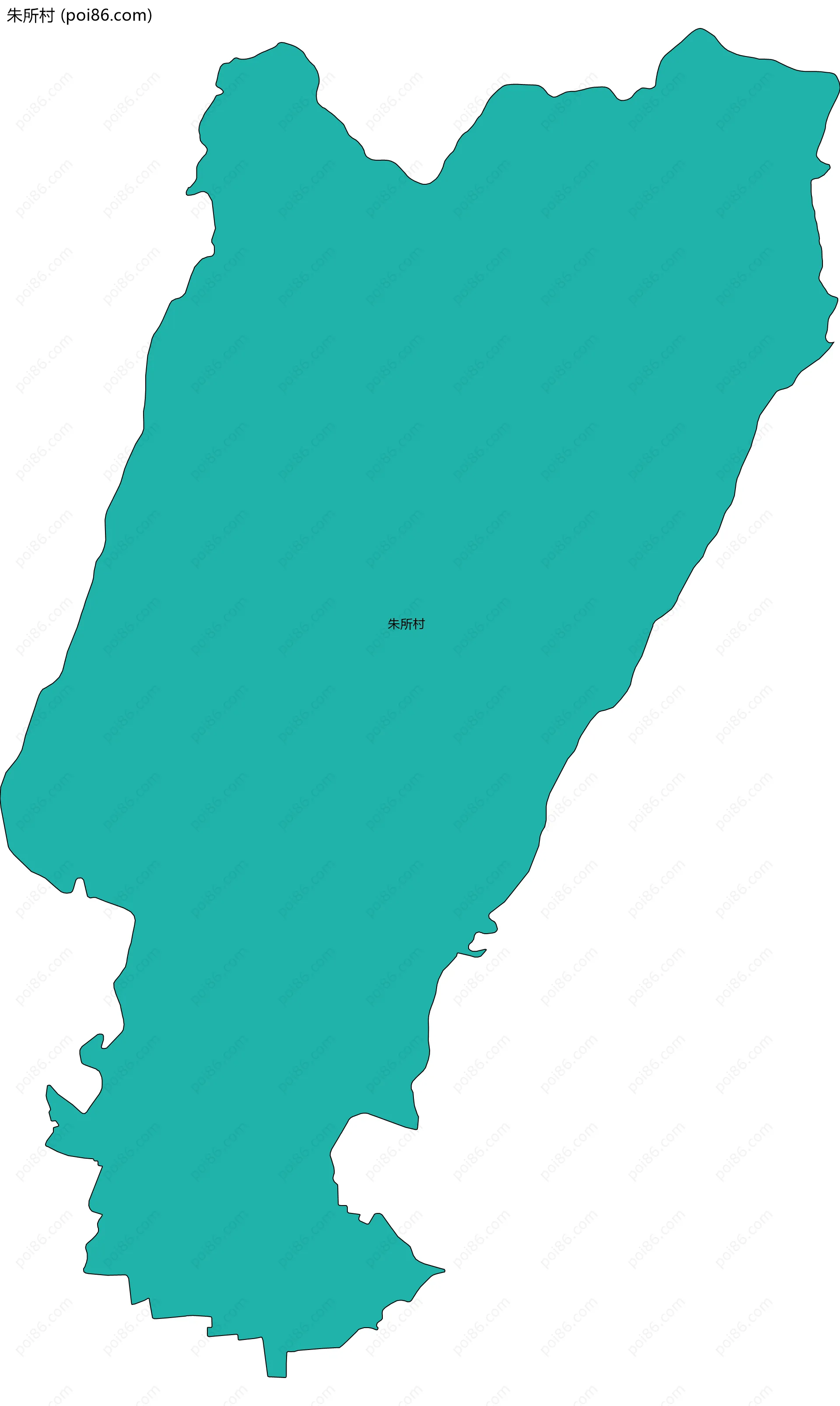 朱所村边界地图