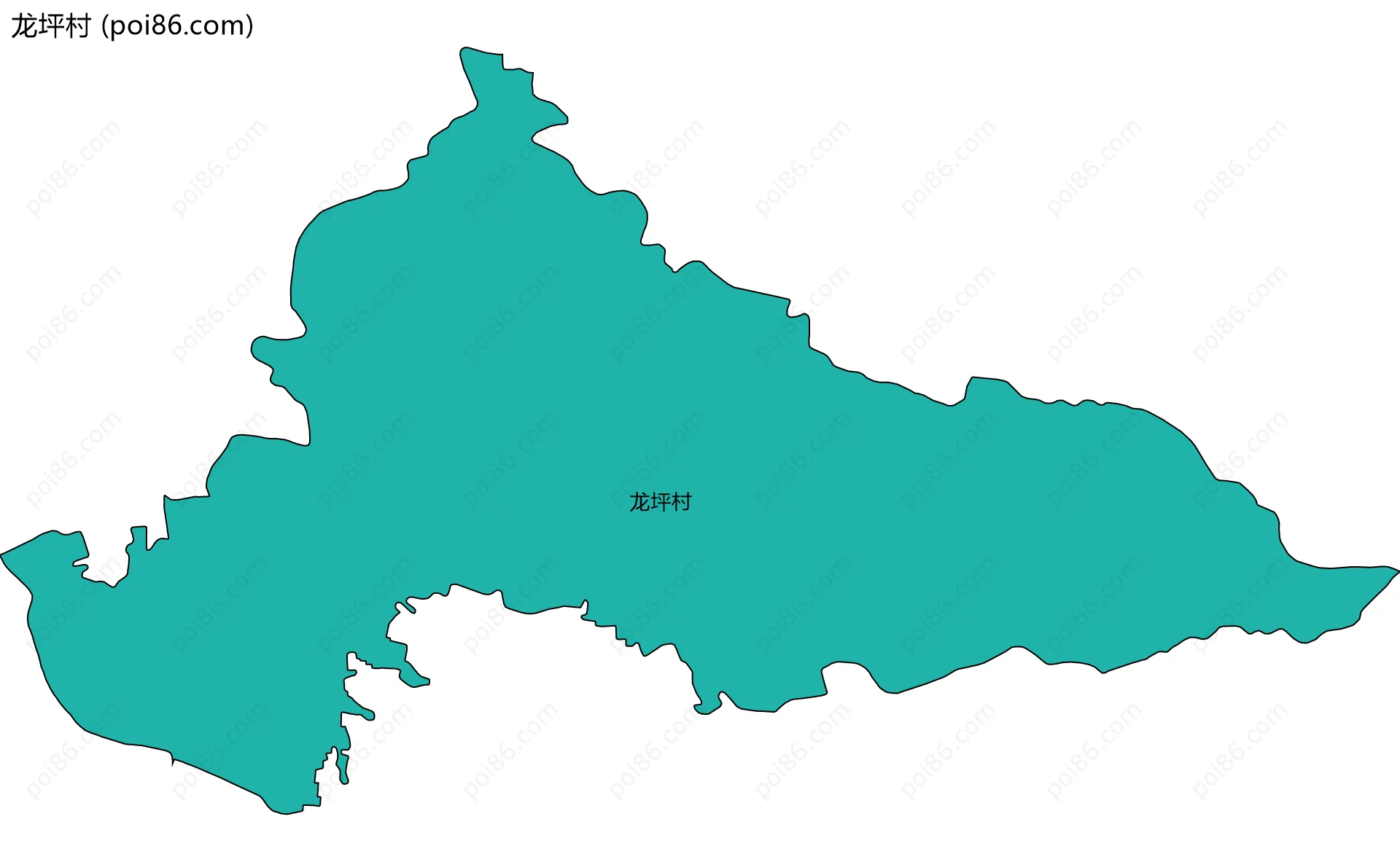 龙坪村边界地图