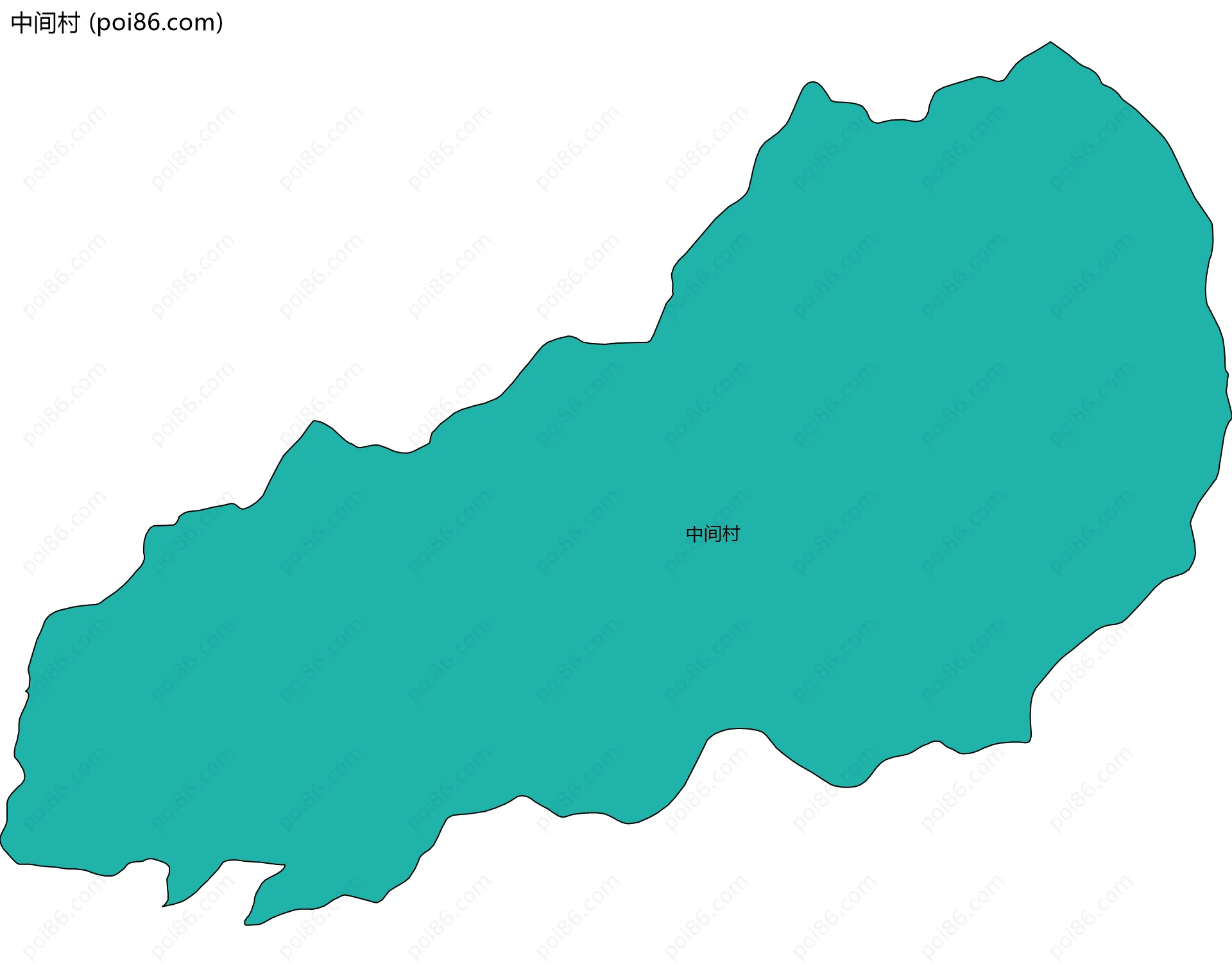 中间村边界地图