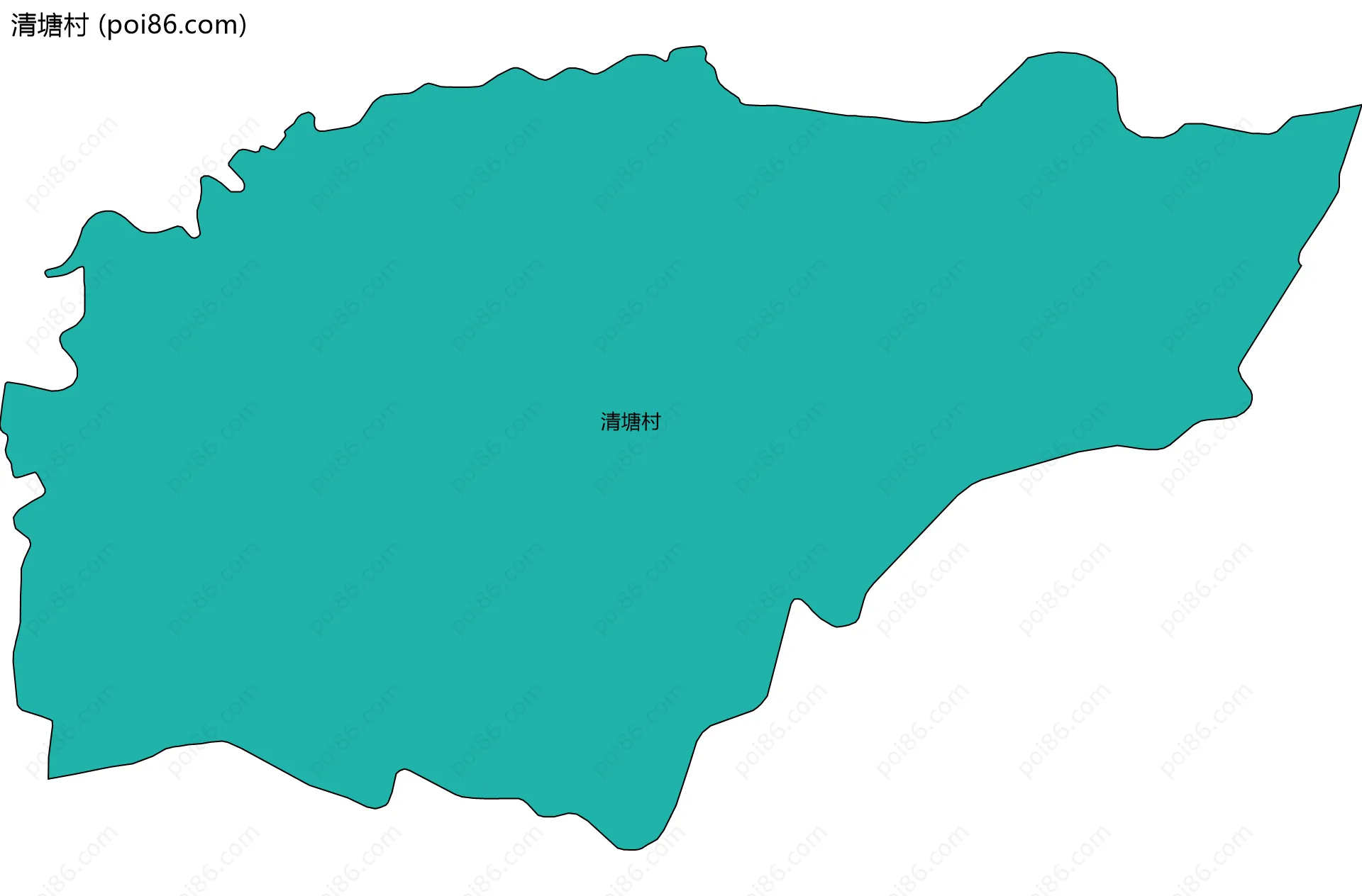 清塘村边界地图