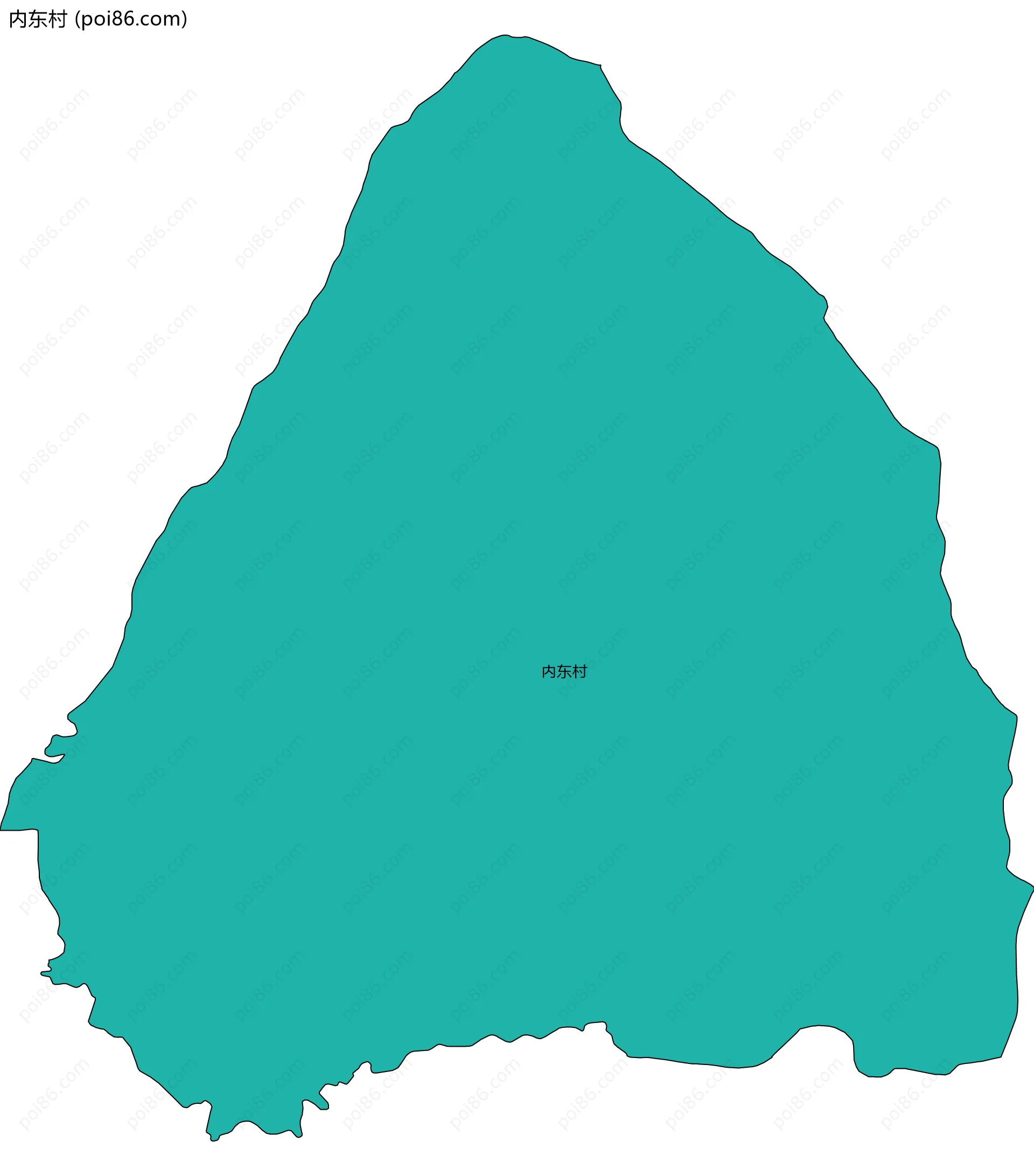 内东村边界地图