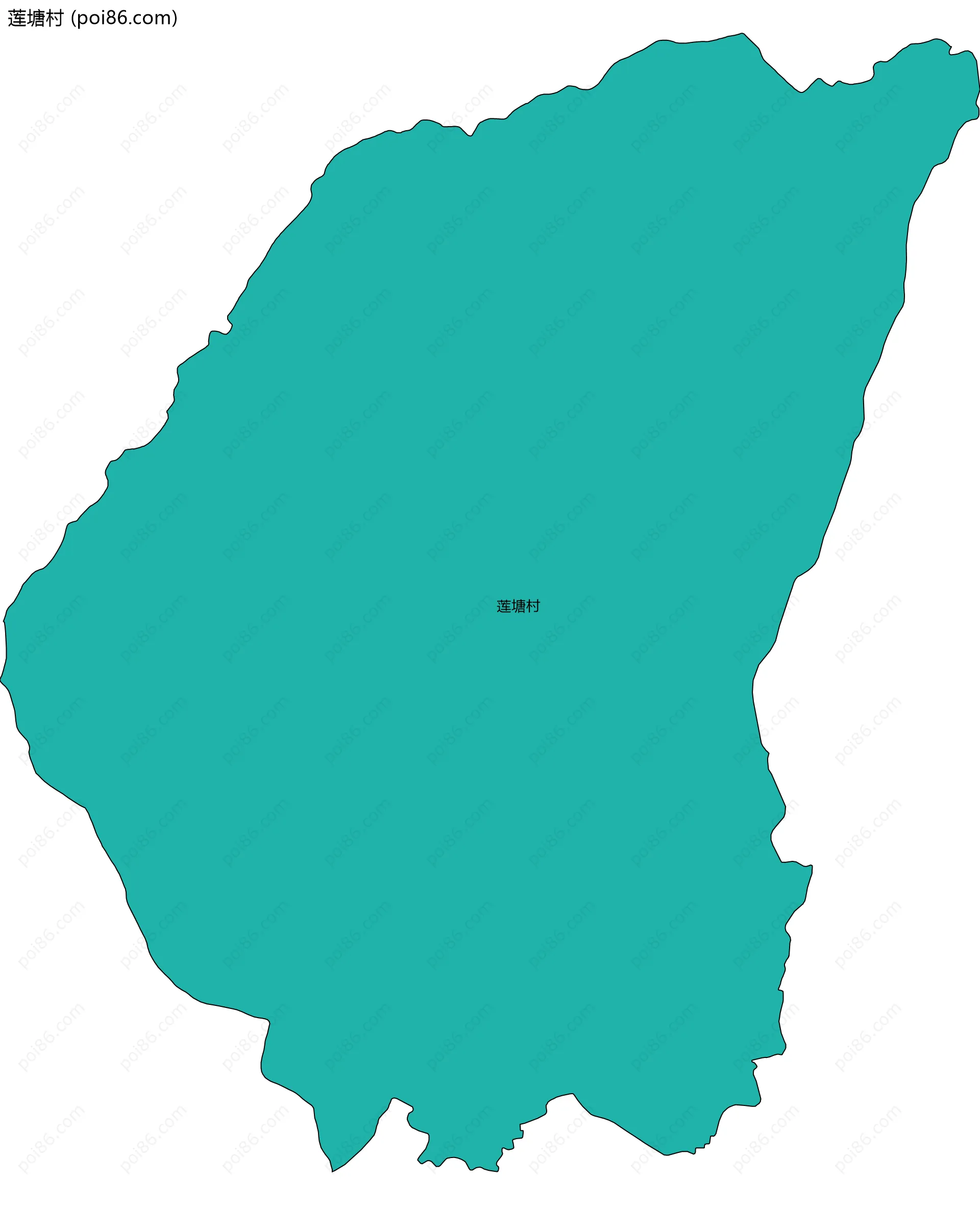 莲塘村边界地图