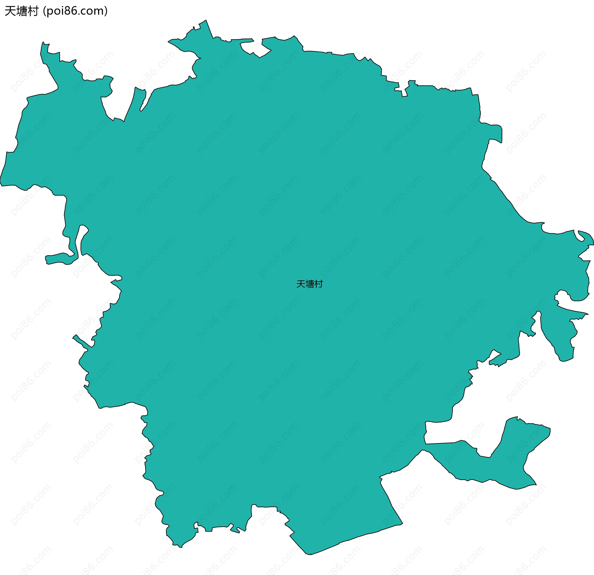 天塘村边界地图