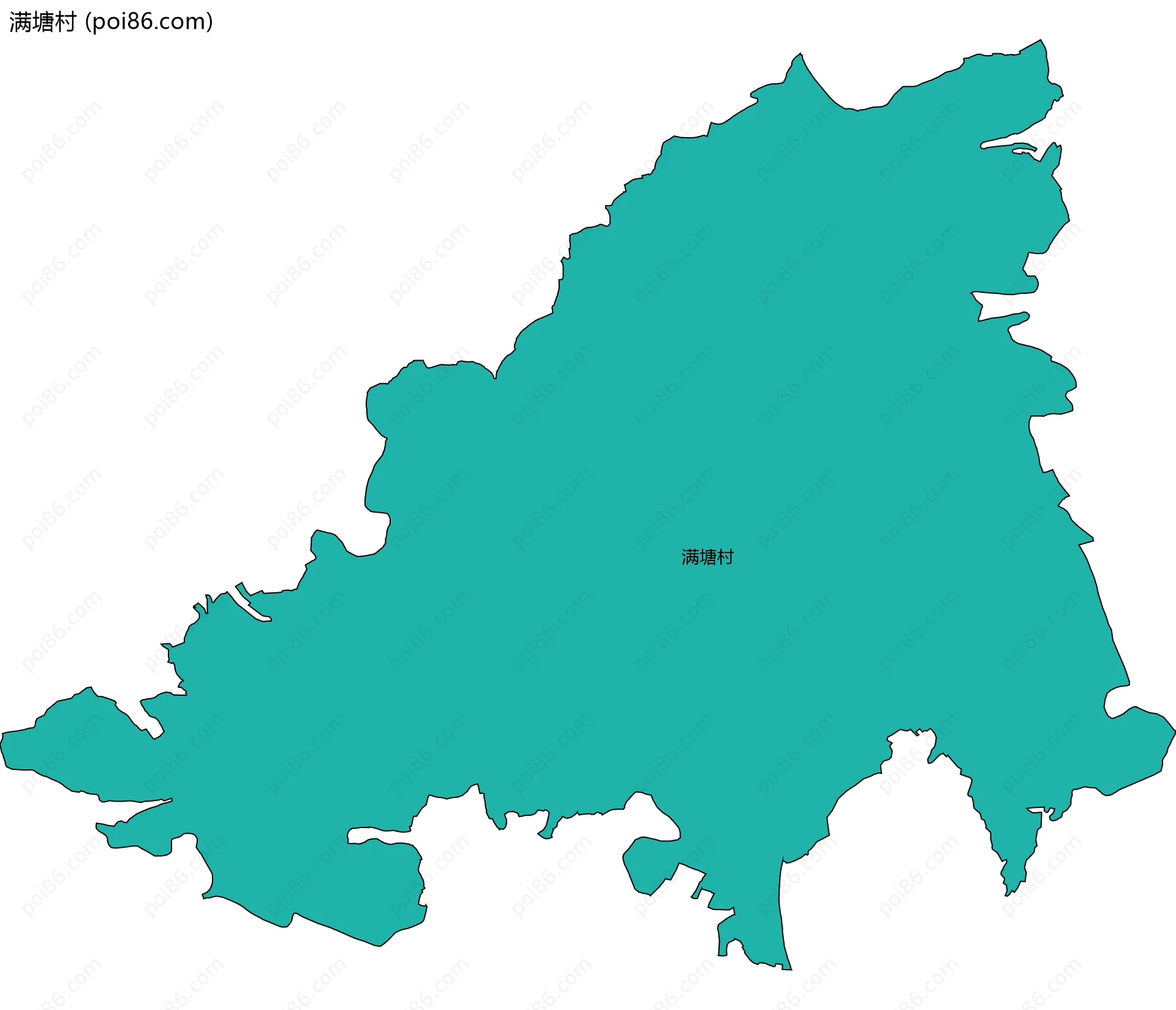 满塘村边界地图