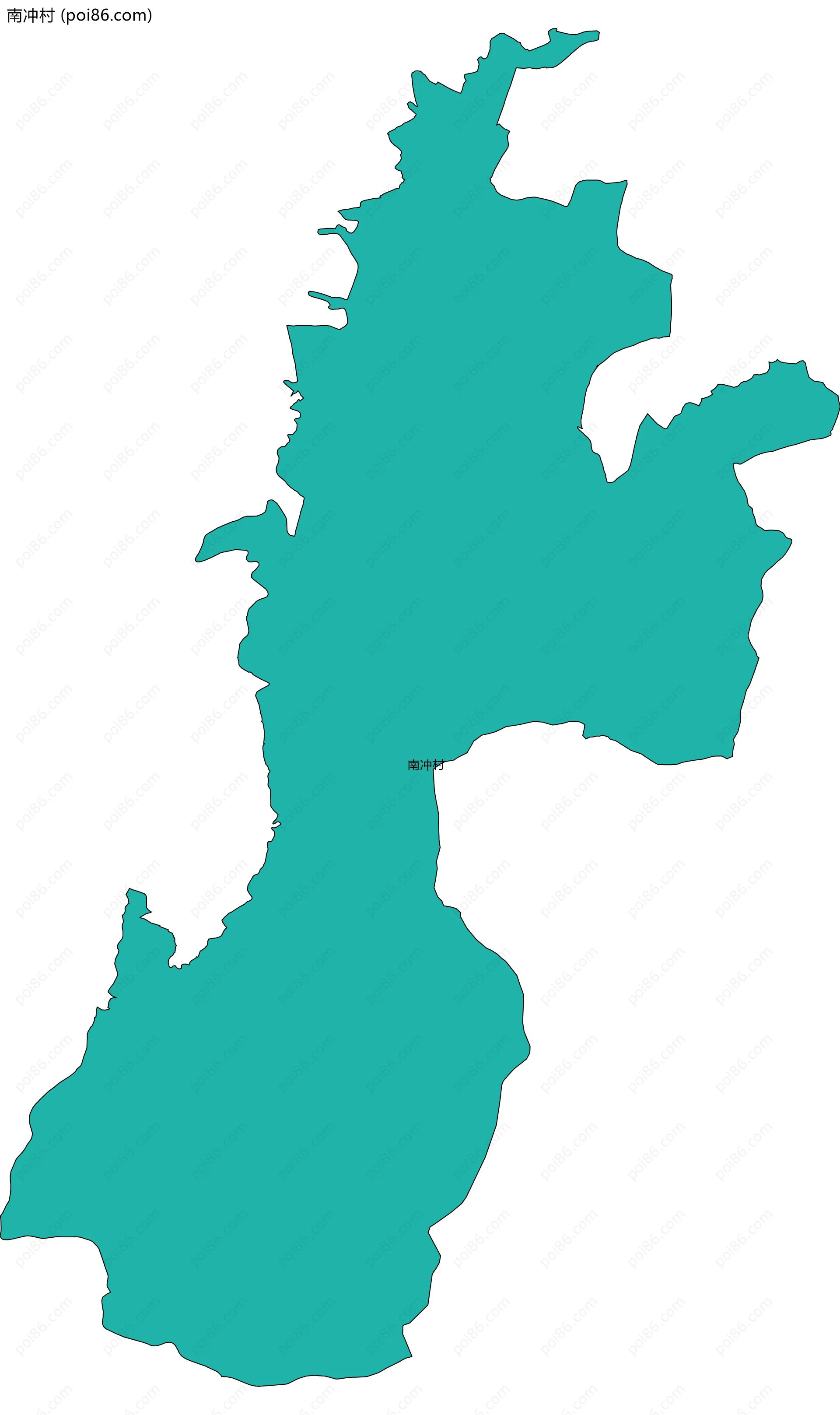 南冲村边界地图