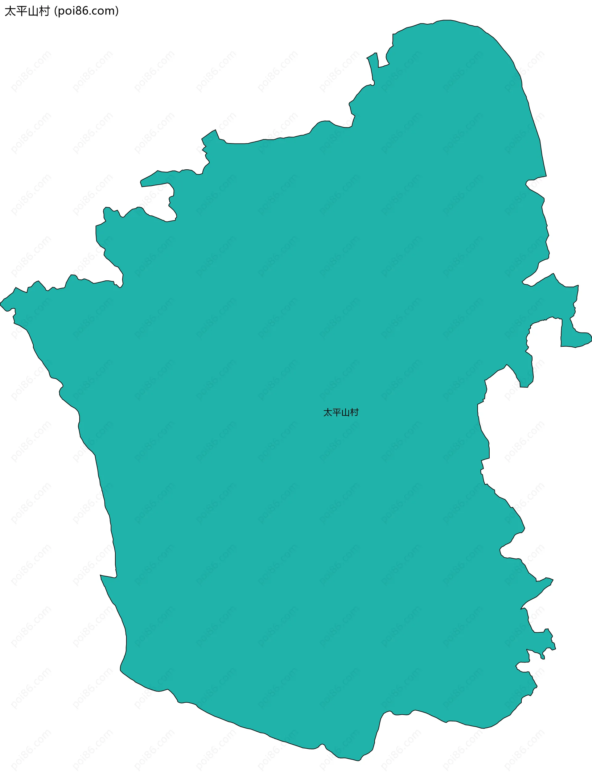 太平山村边界地图