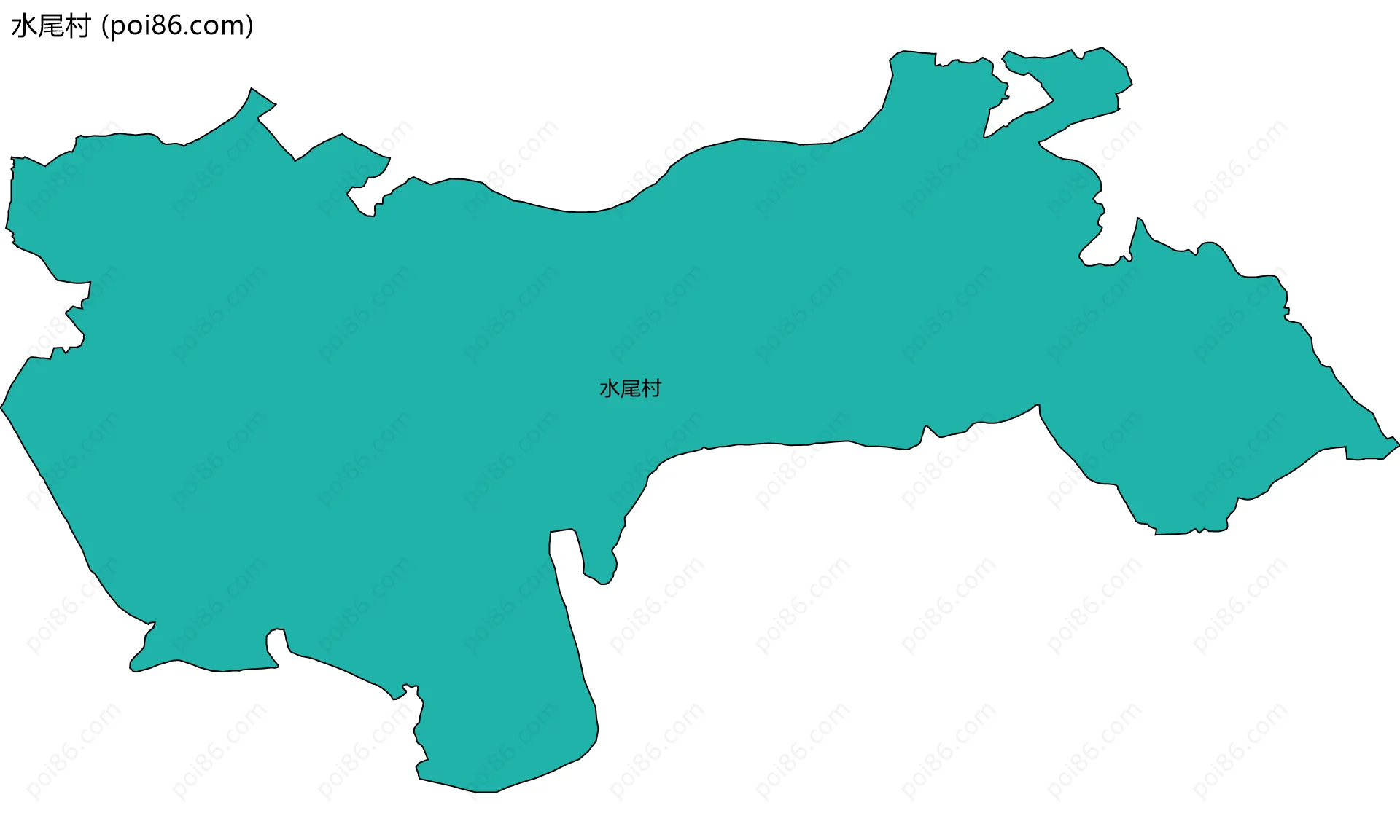 水尾村边界地图