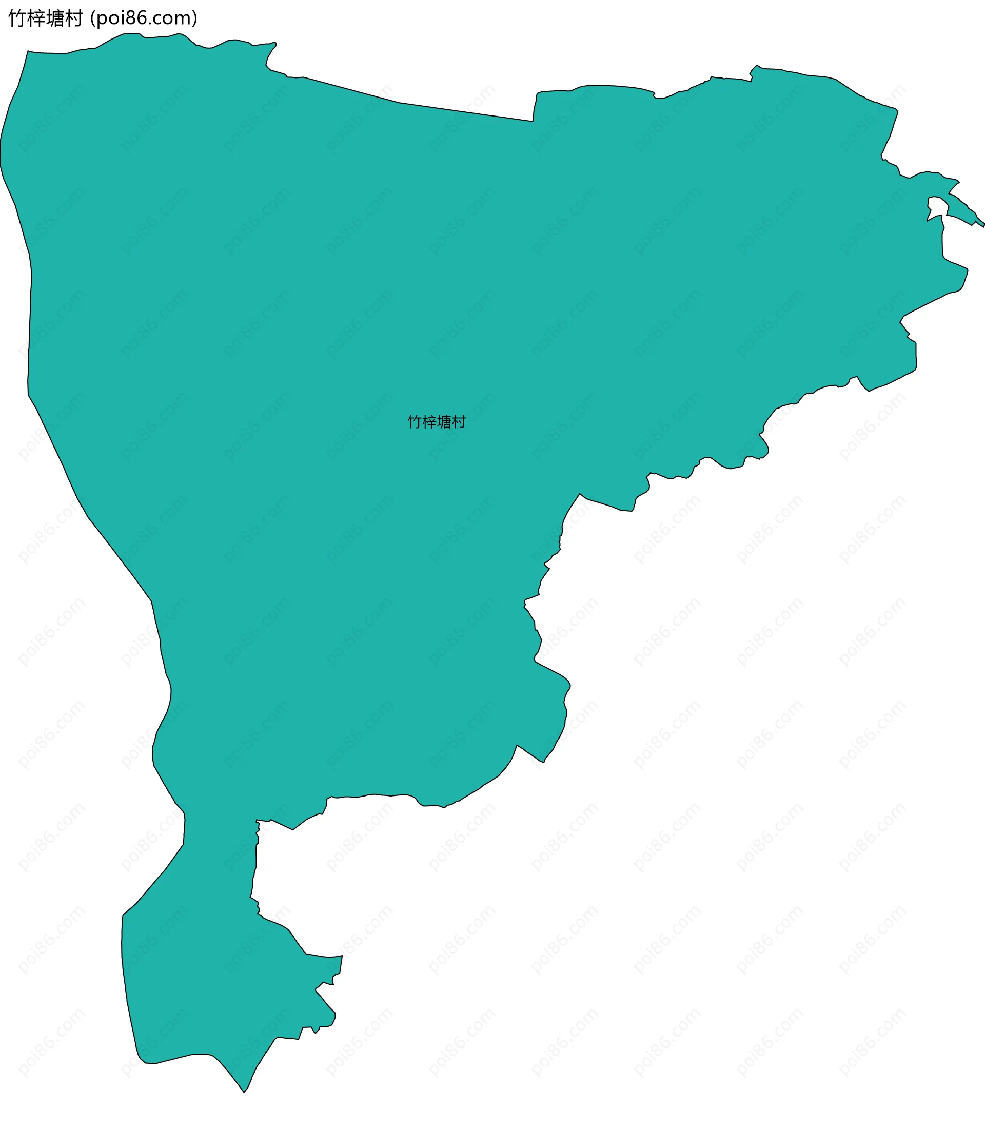 竹梓塘村边界地图