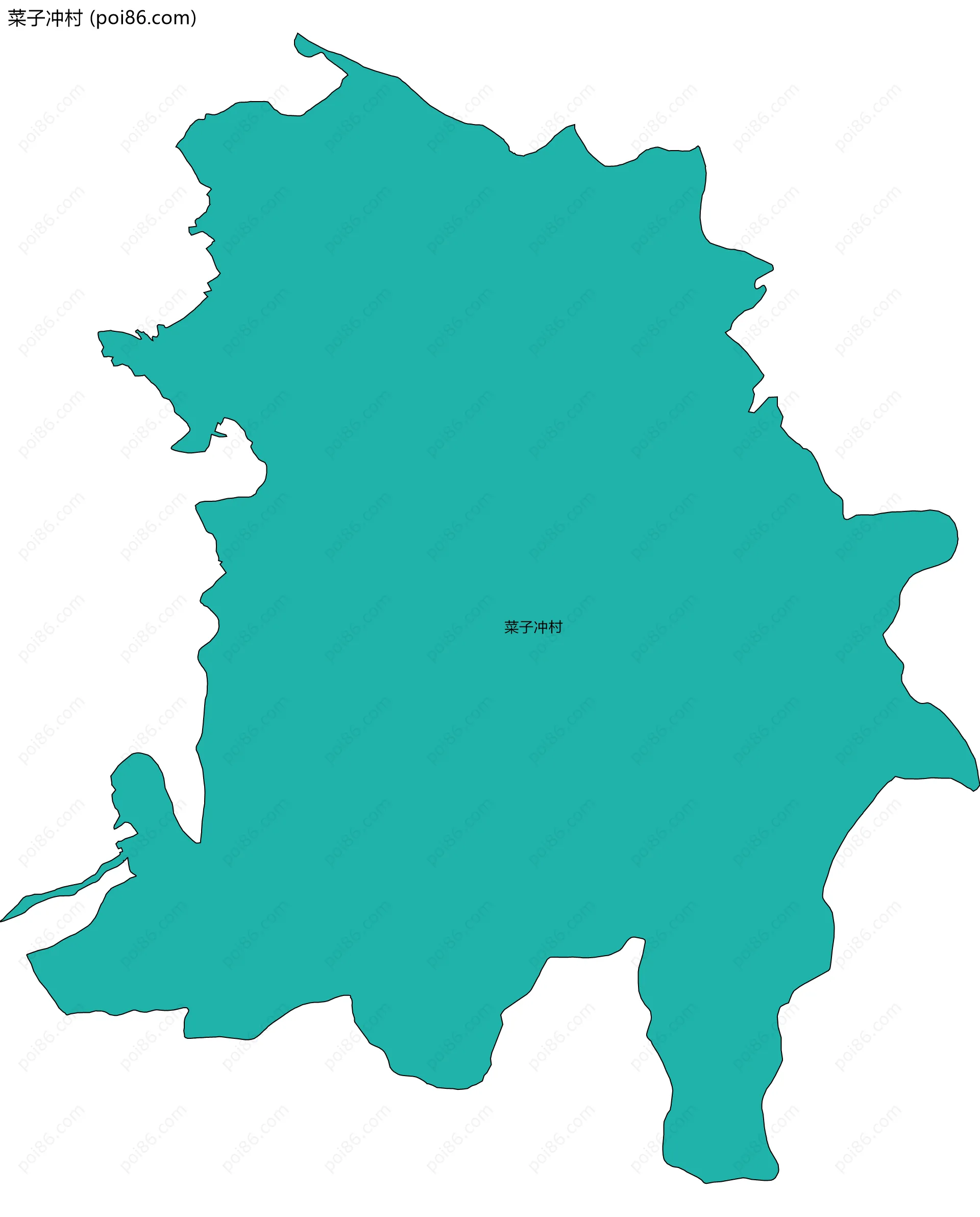 菜子冲村边界地图
