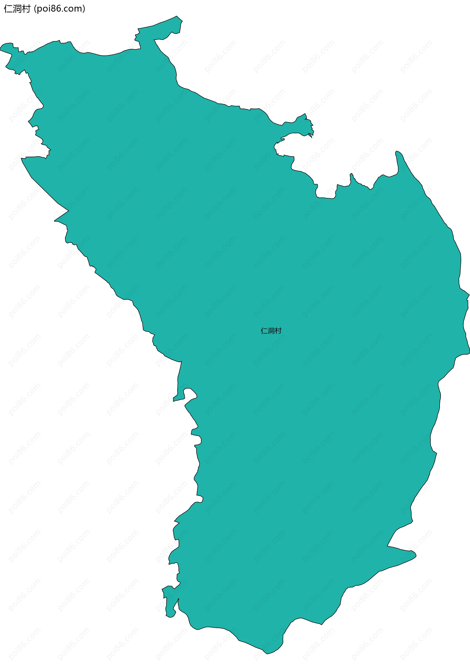 仁洞村边界地图