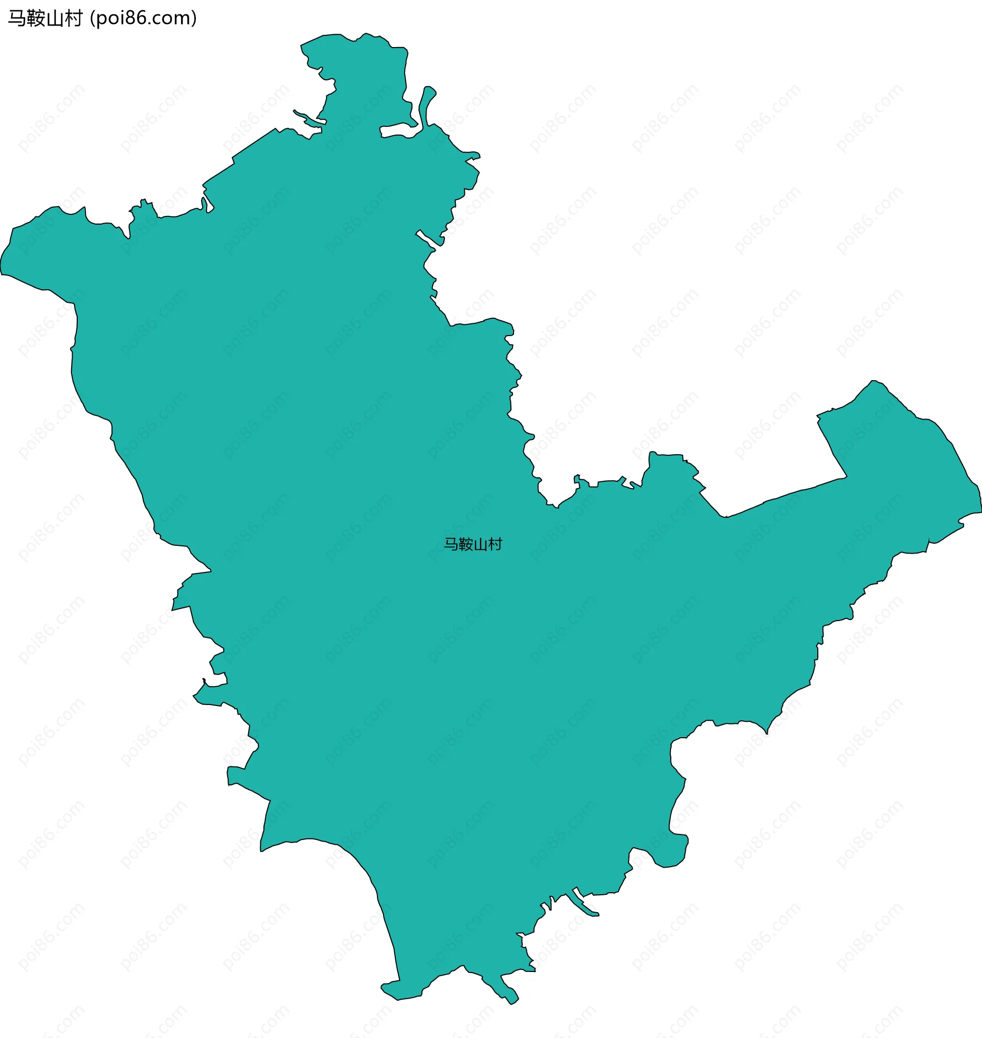 马鞍山村边界地图