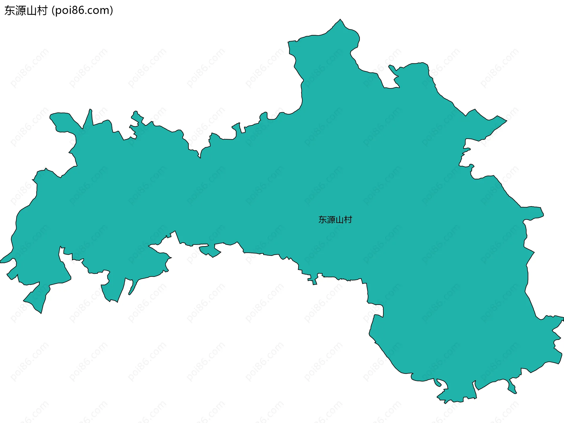 东源山村边界地图