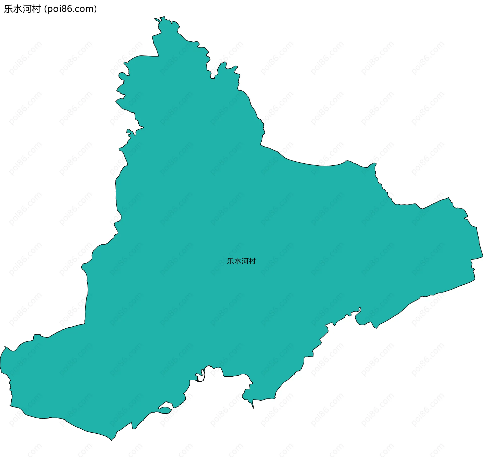 乐水河村边界地图