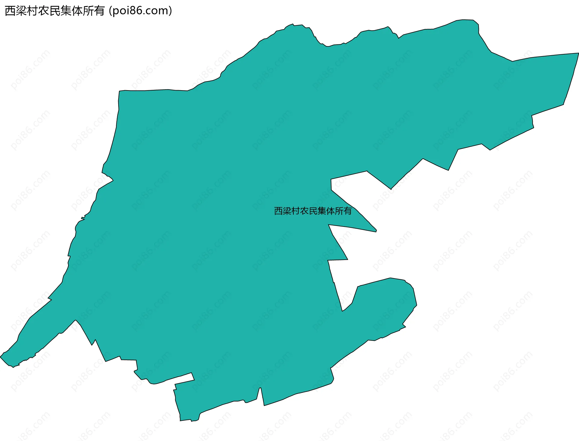 西梁村农民集体所有边界地图