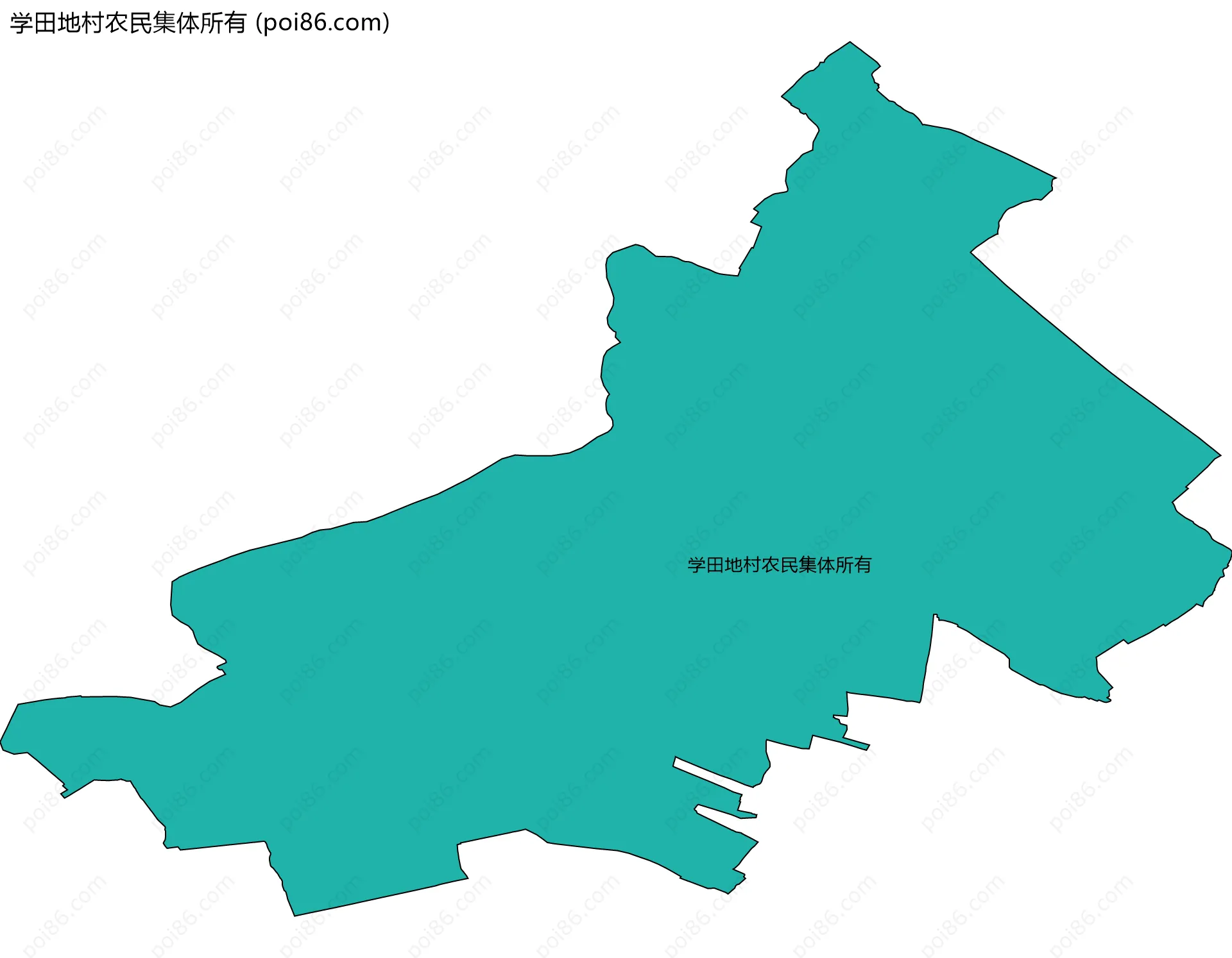 学田地村农民集体所有边界地图