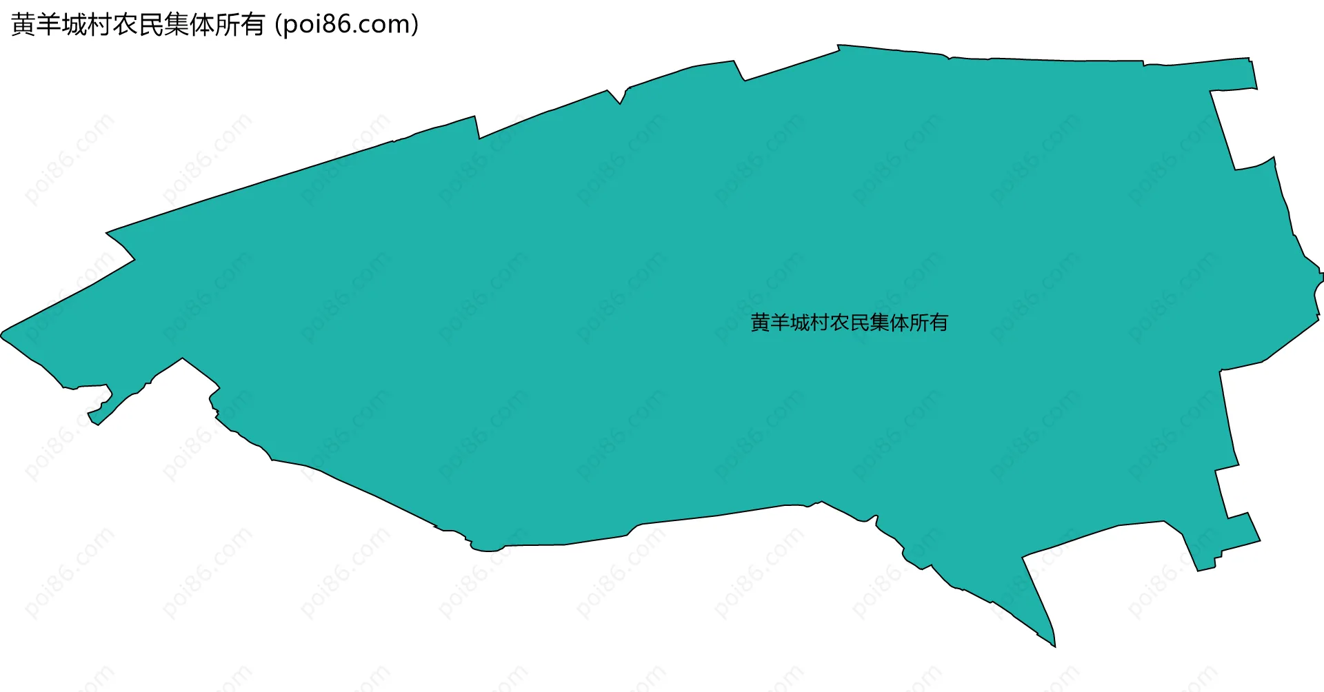 黄羊城村农民集体所有边界地图