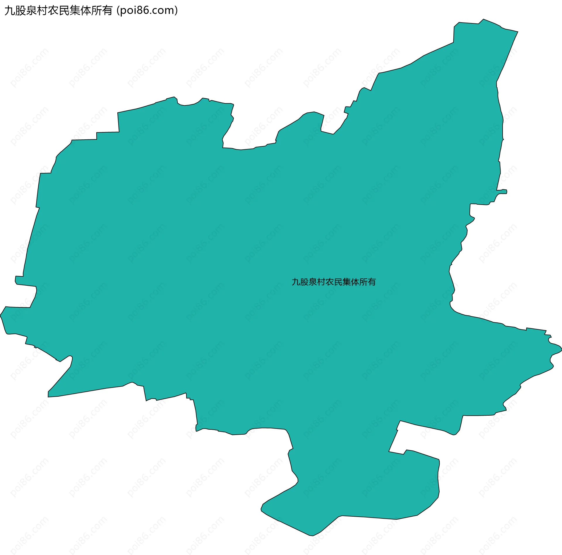 九股泉村农民集体所有边界地图