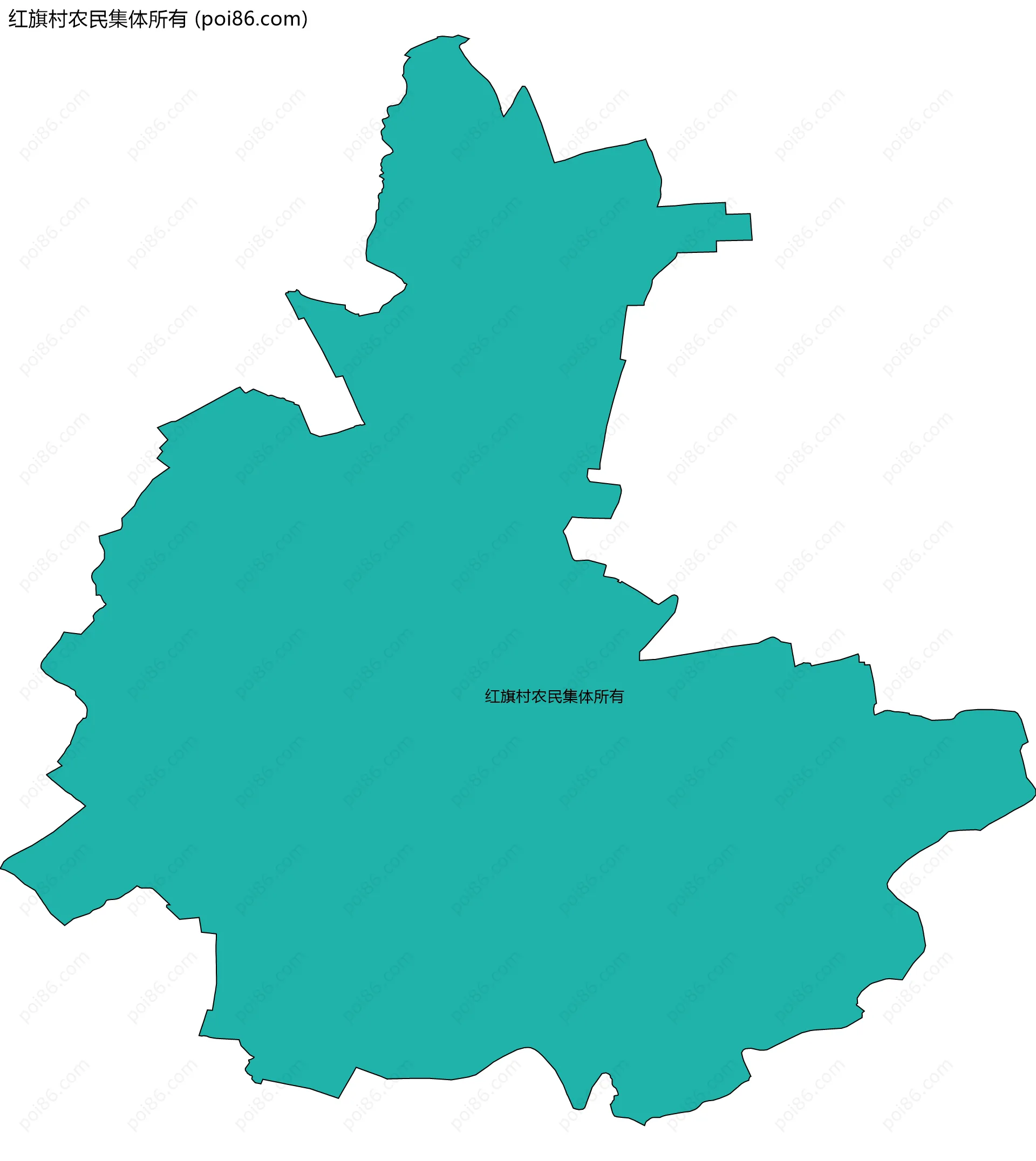 红旗村农民集体所有边界地图