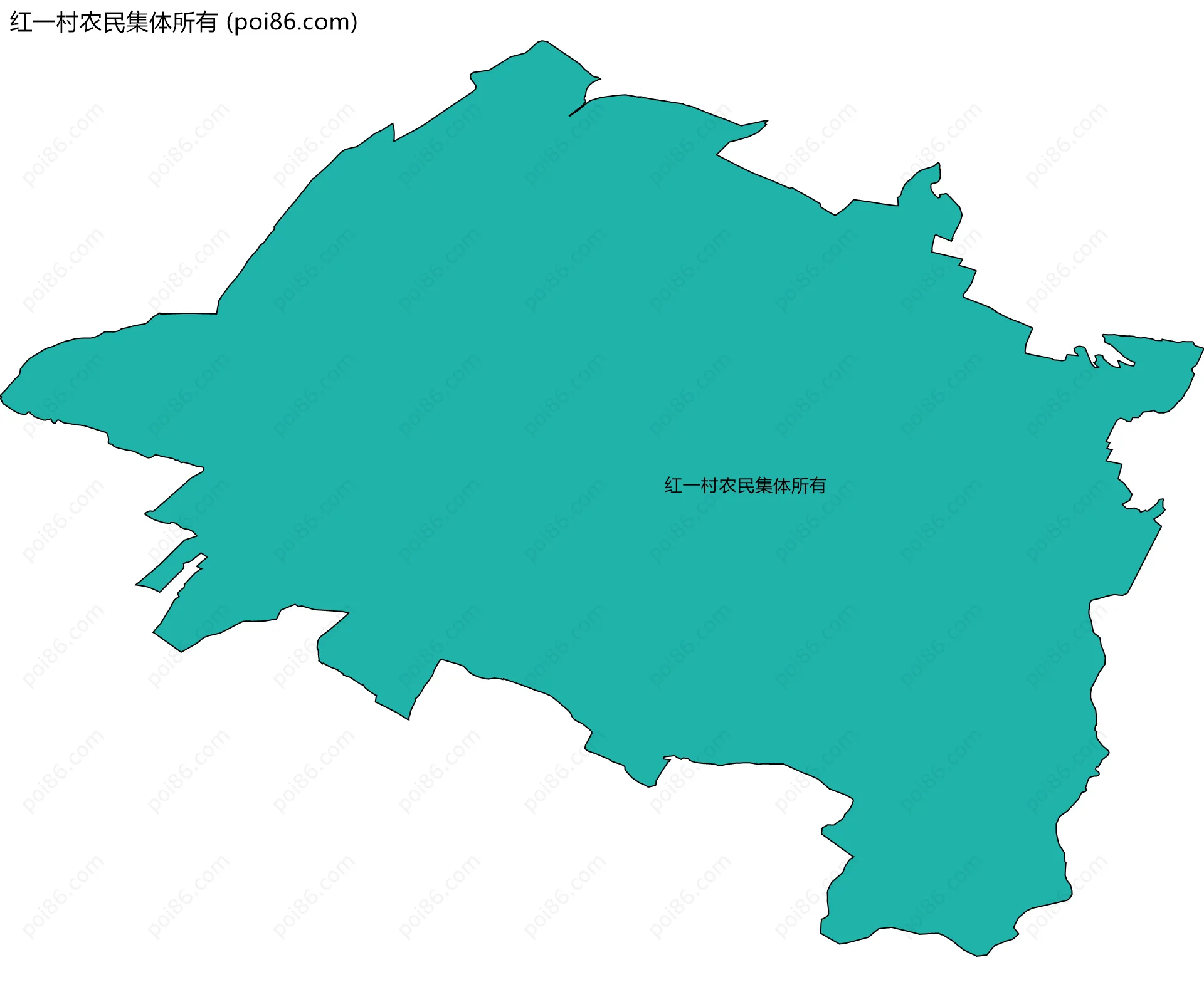 红一村农民集体所有边界地图