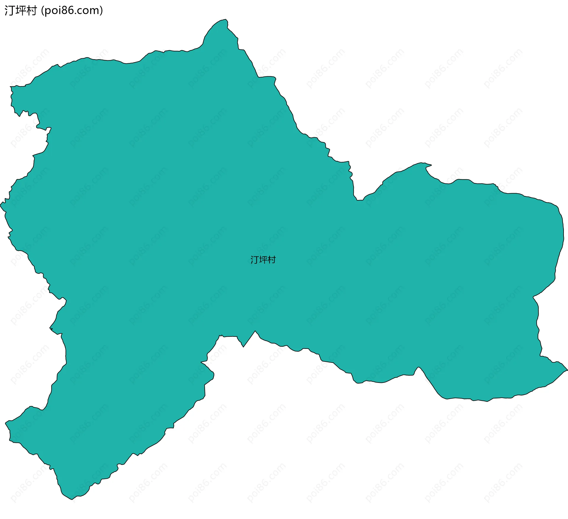 汀坪村边界地图