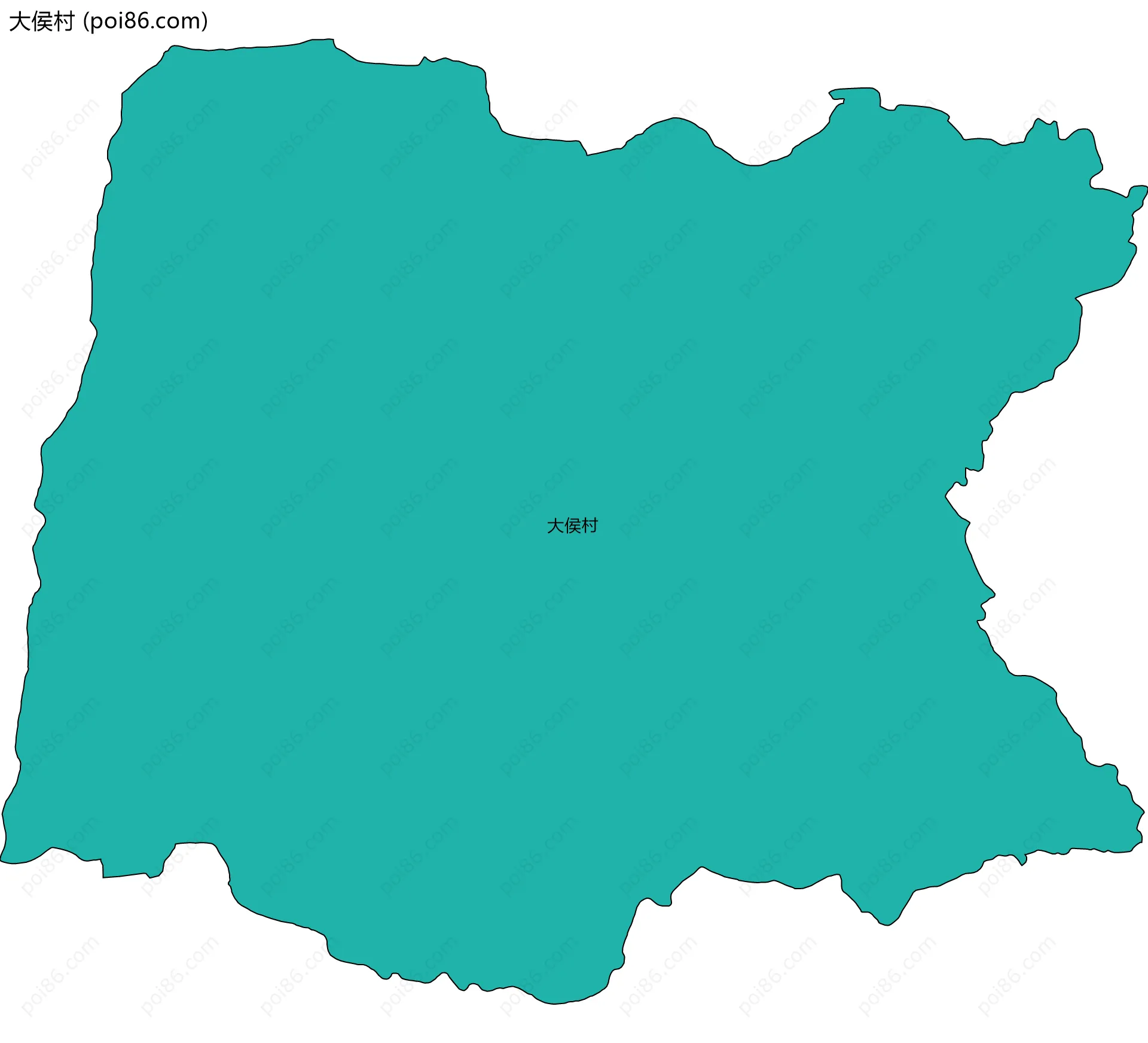 大侯村边界地图