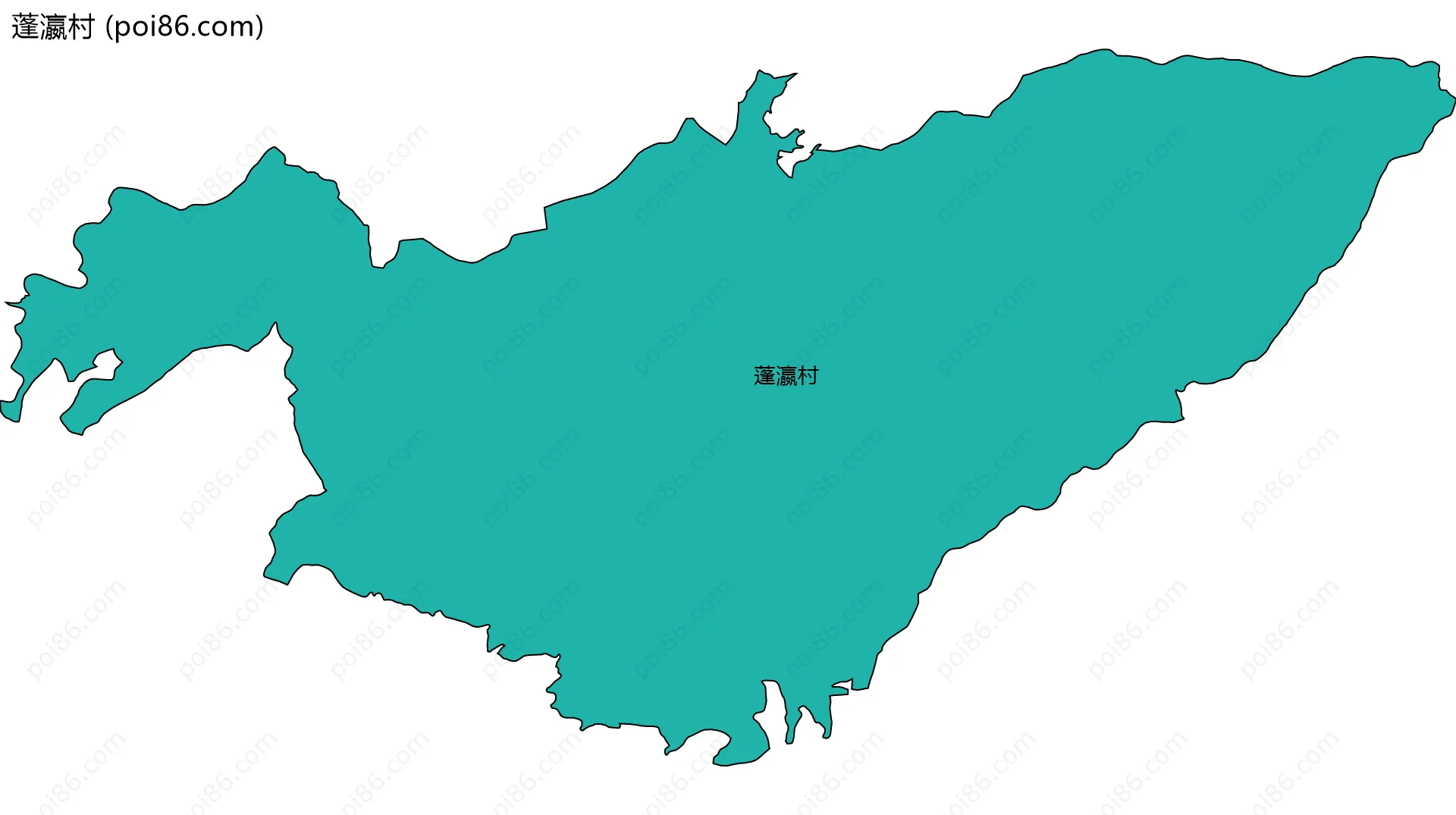 蓬瀛村边界地图