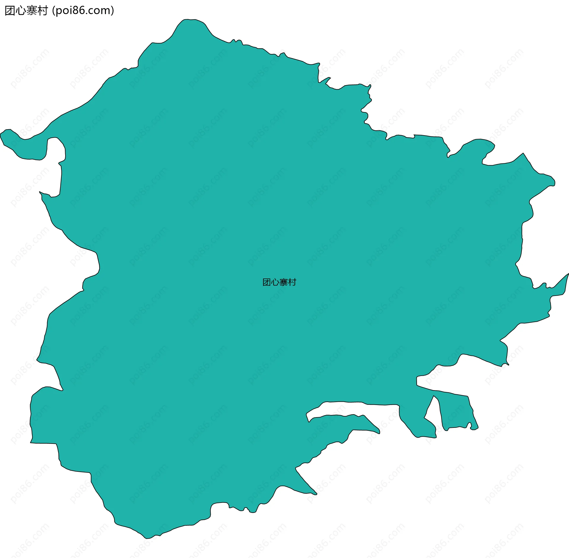 团心寨村边界地图