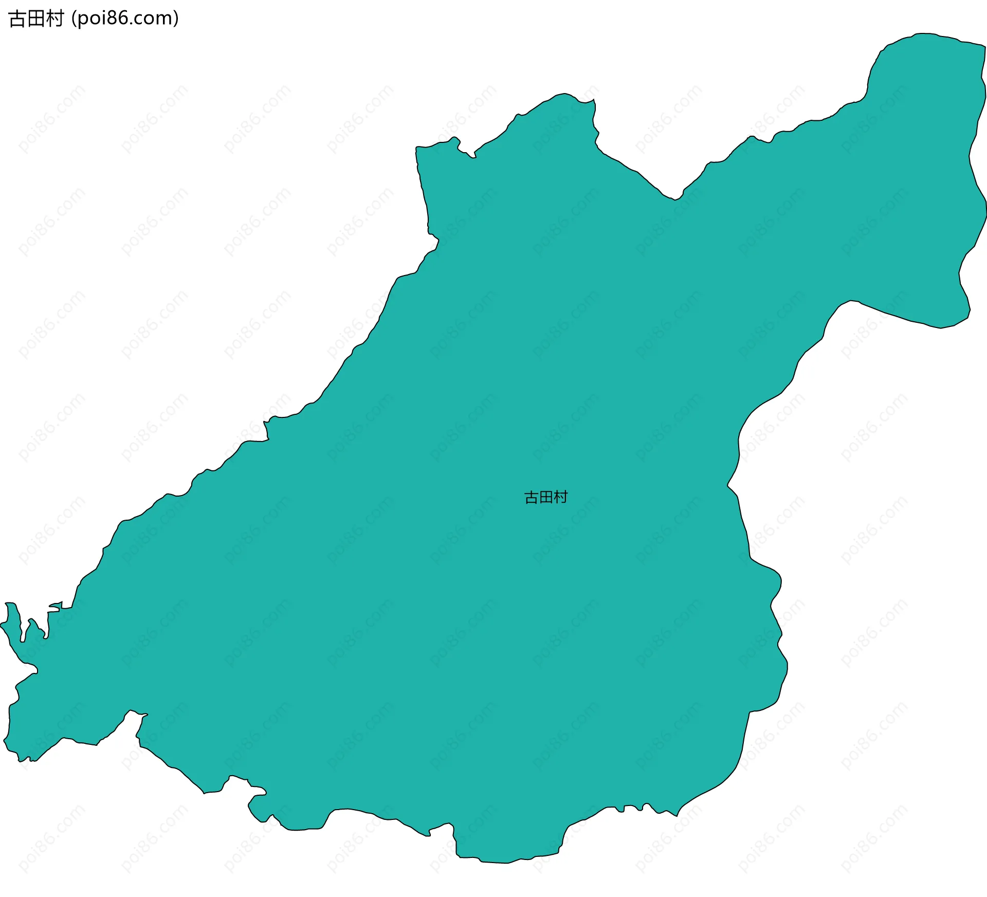 古田村边界地图