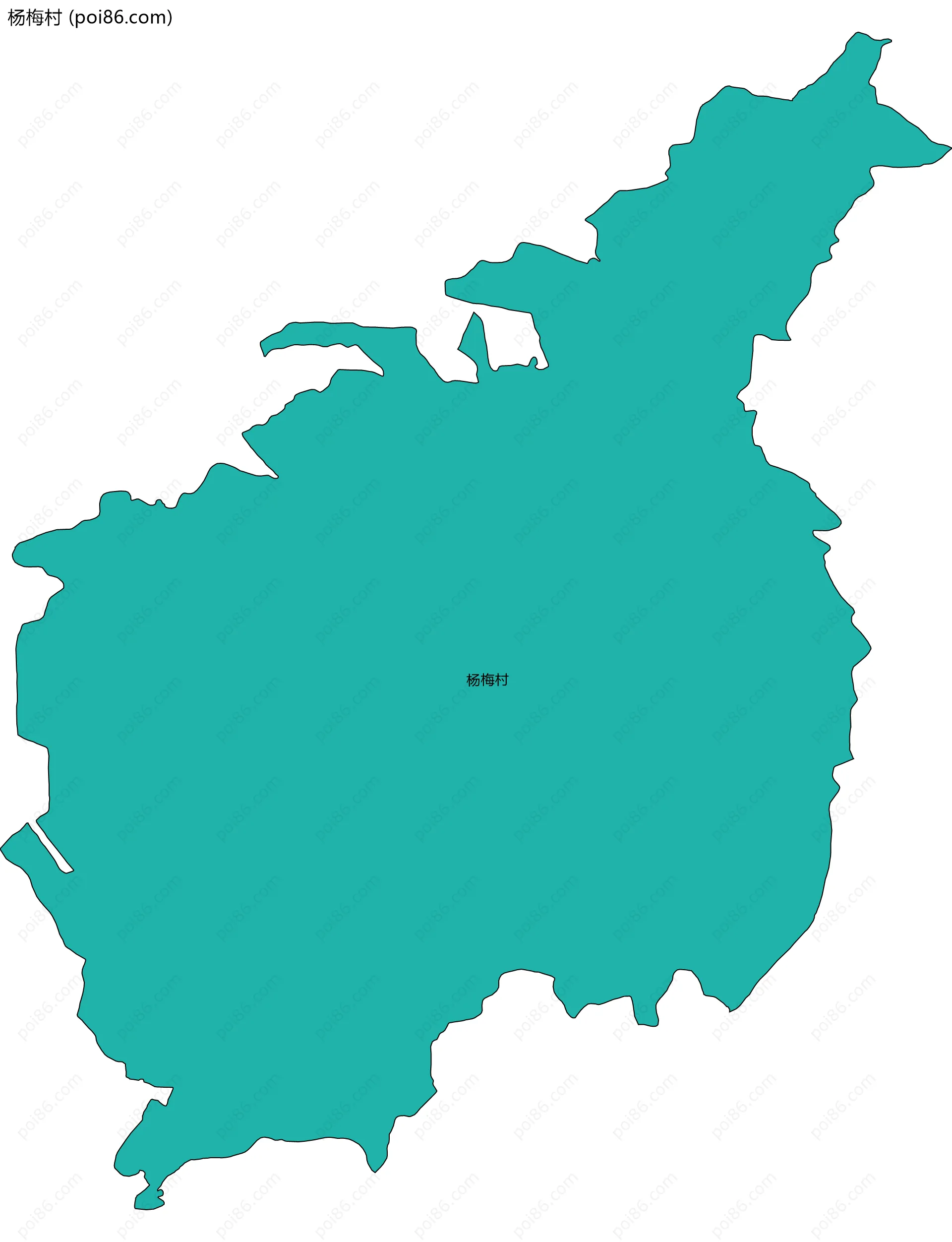 杨梅村边界地图