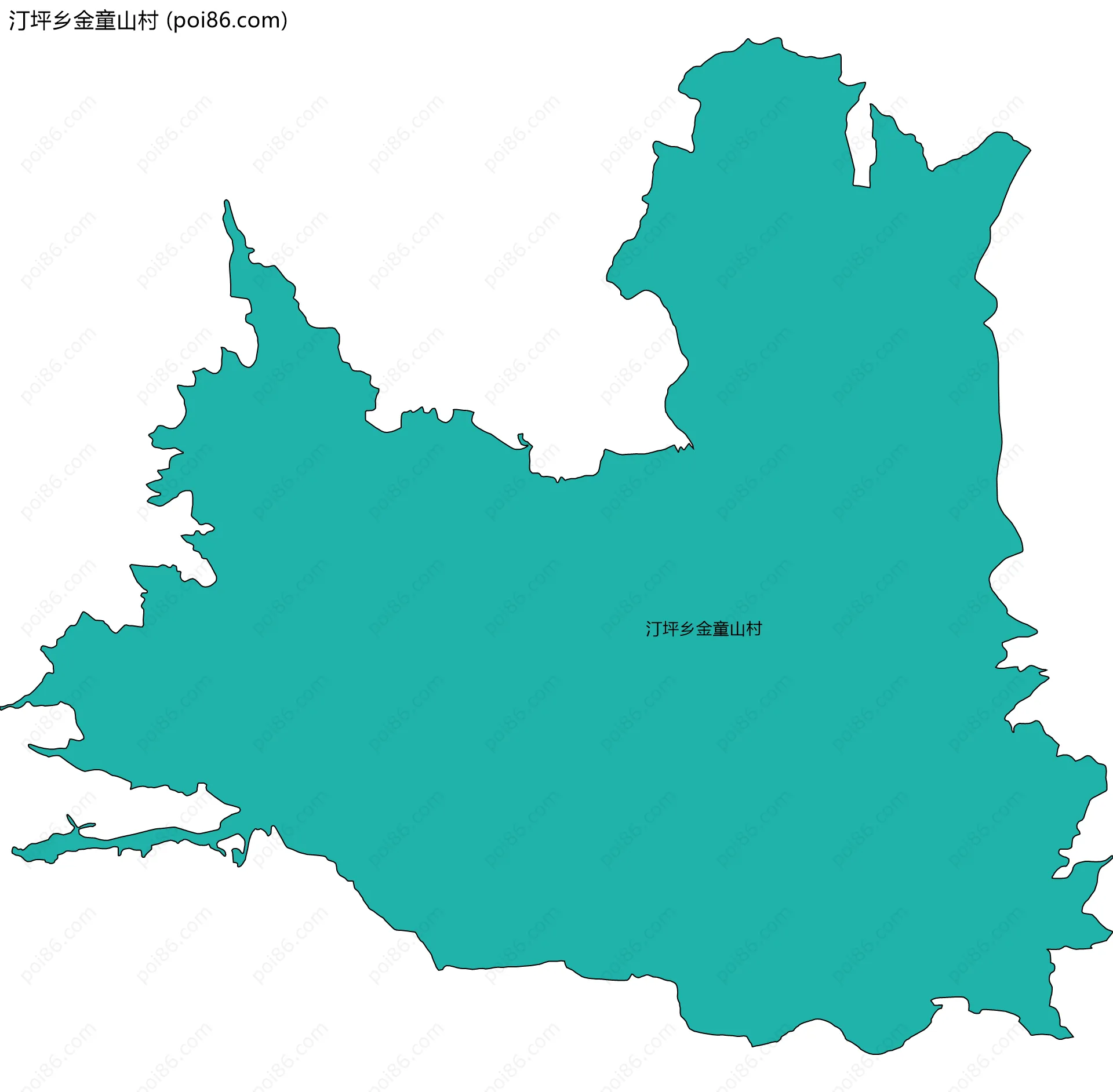 汀坪乡金童山村边界地图