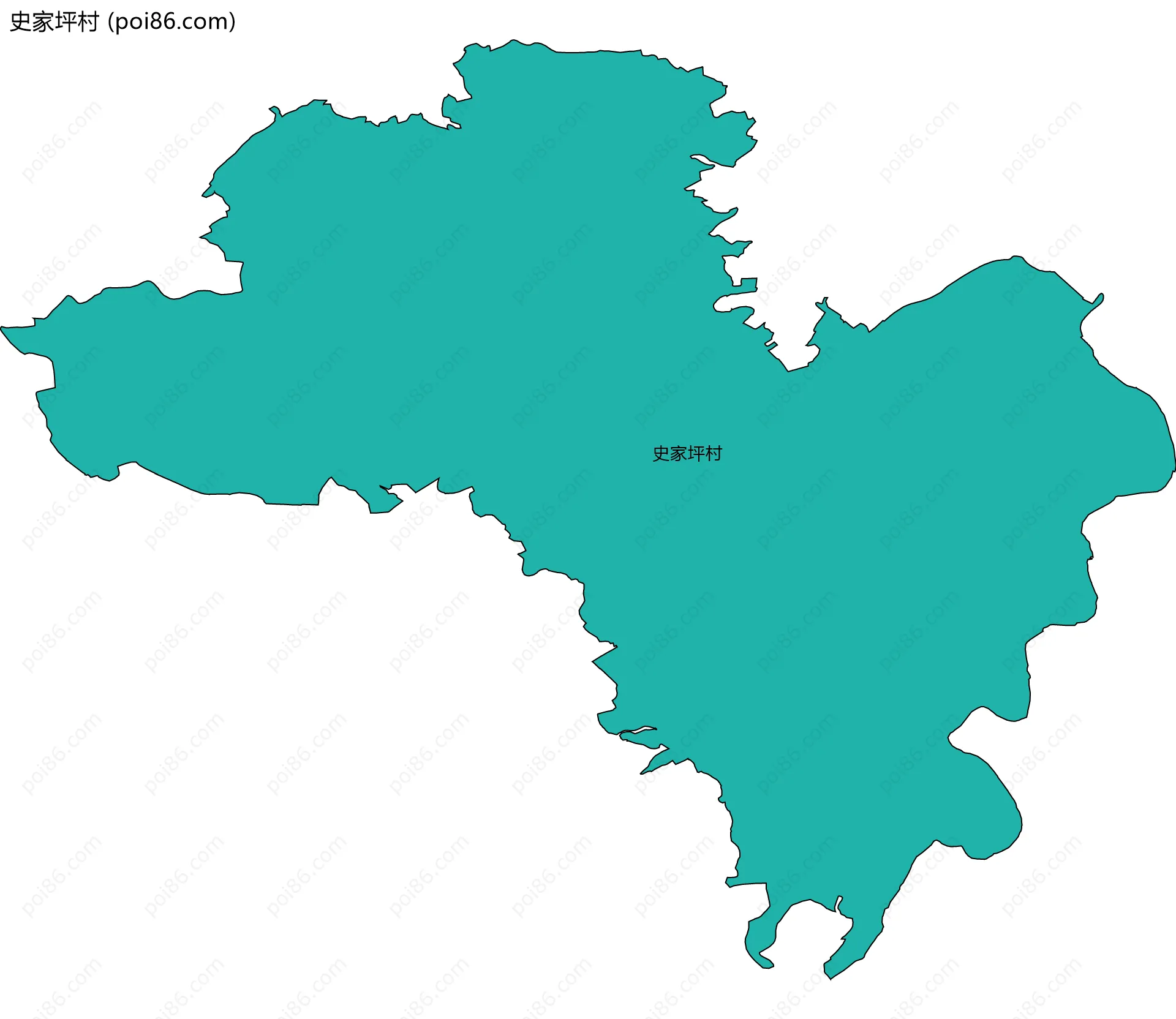 史家坪村边界地图
